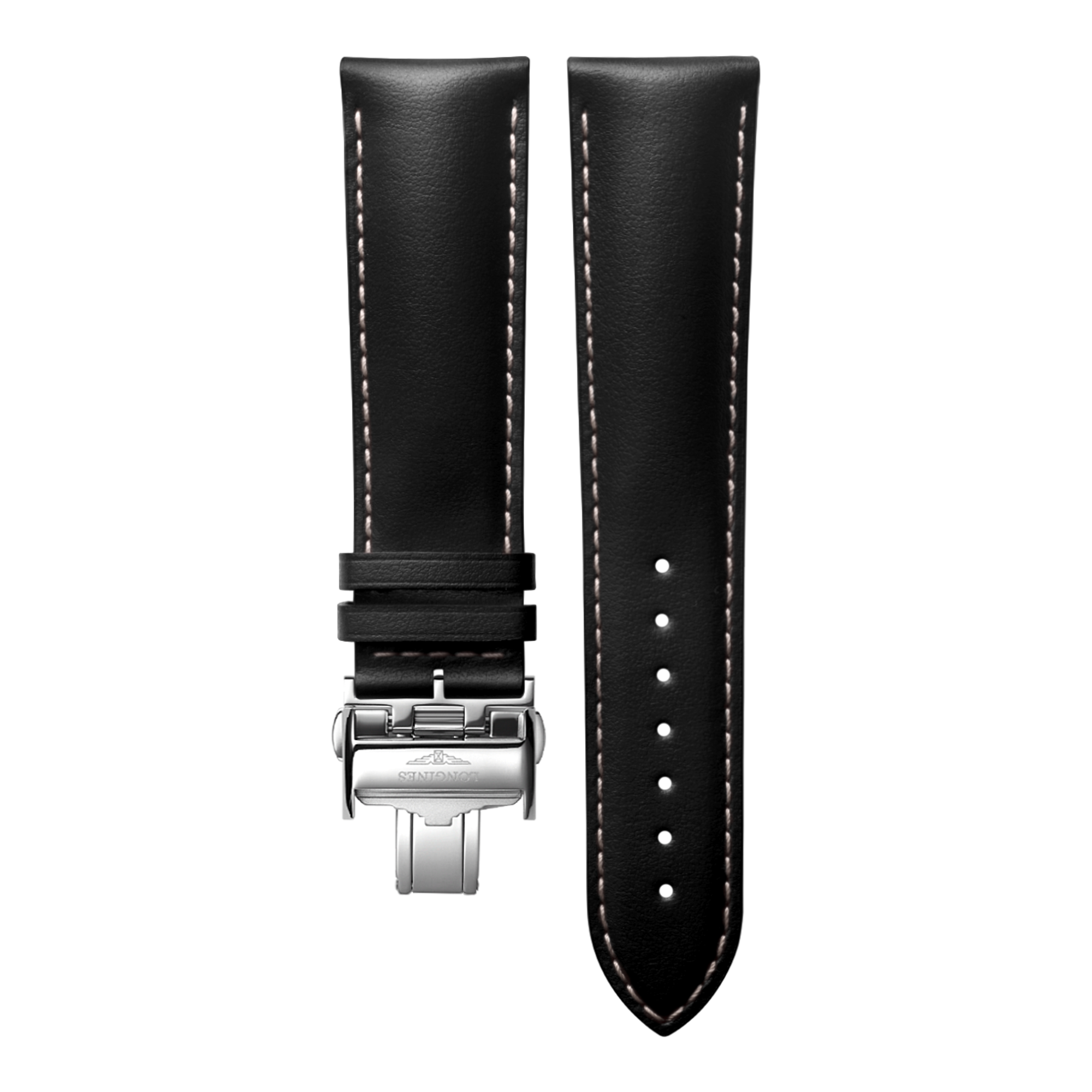 Matt Black Calf Leather Strap Cl682150231, 22cm, CONQUEST