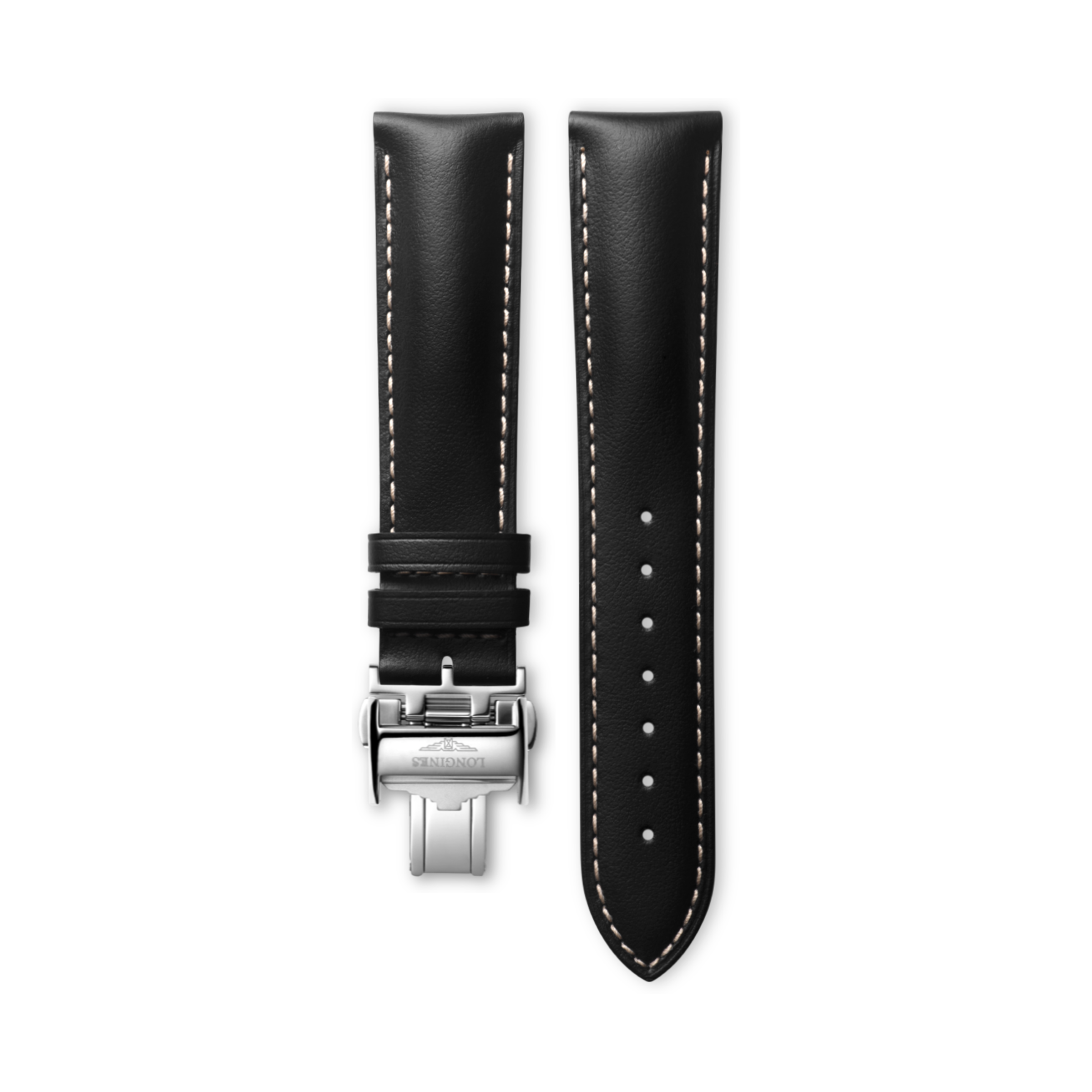 Longines Matt black calf leather strap Strap - L682159967 & L639119706