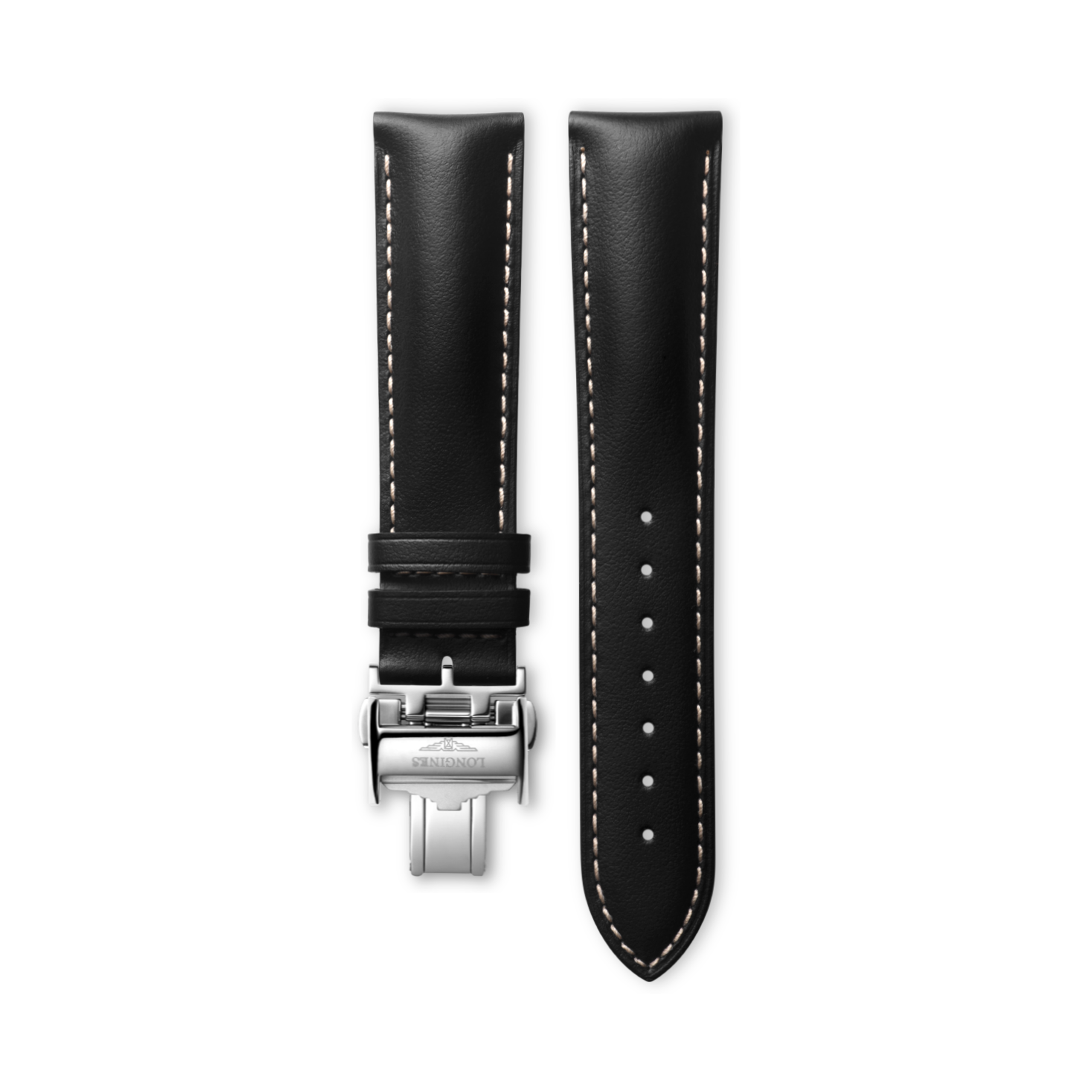 Longines Matt black calf leather strap - L682159967 & L639119706