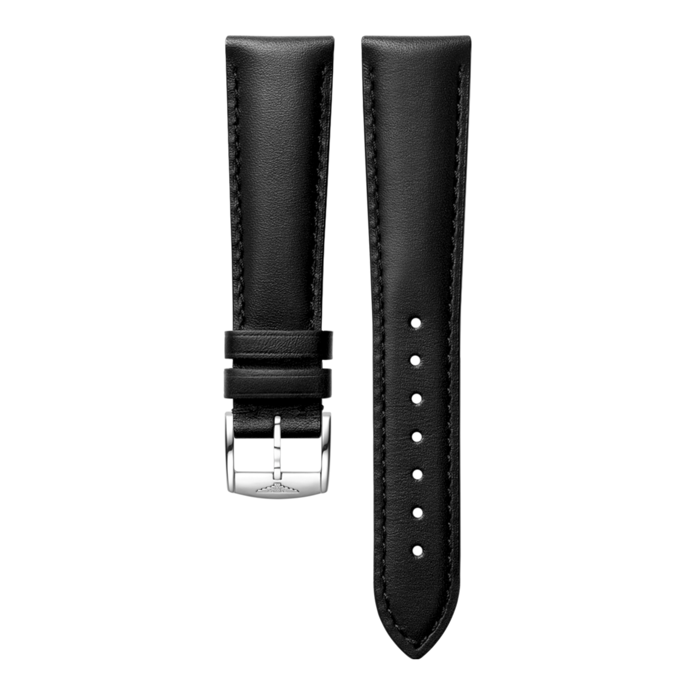 Matt black calf leather strap