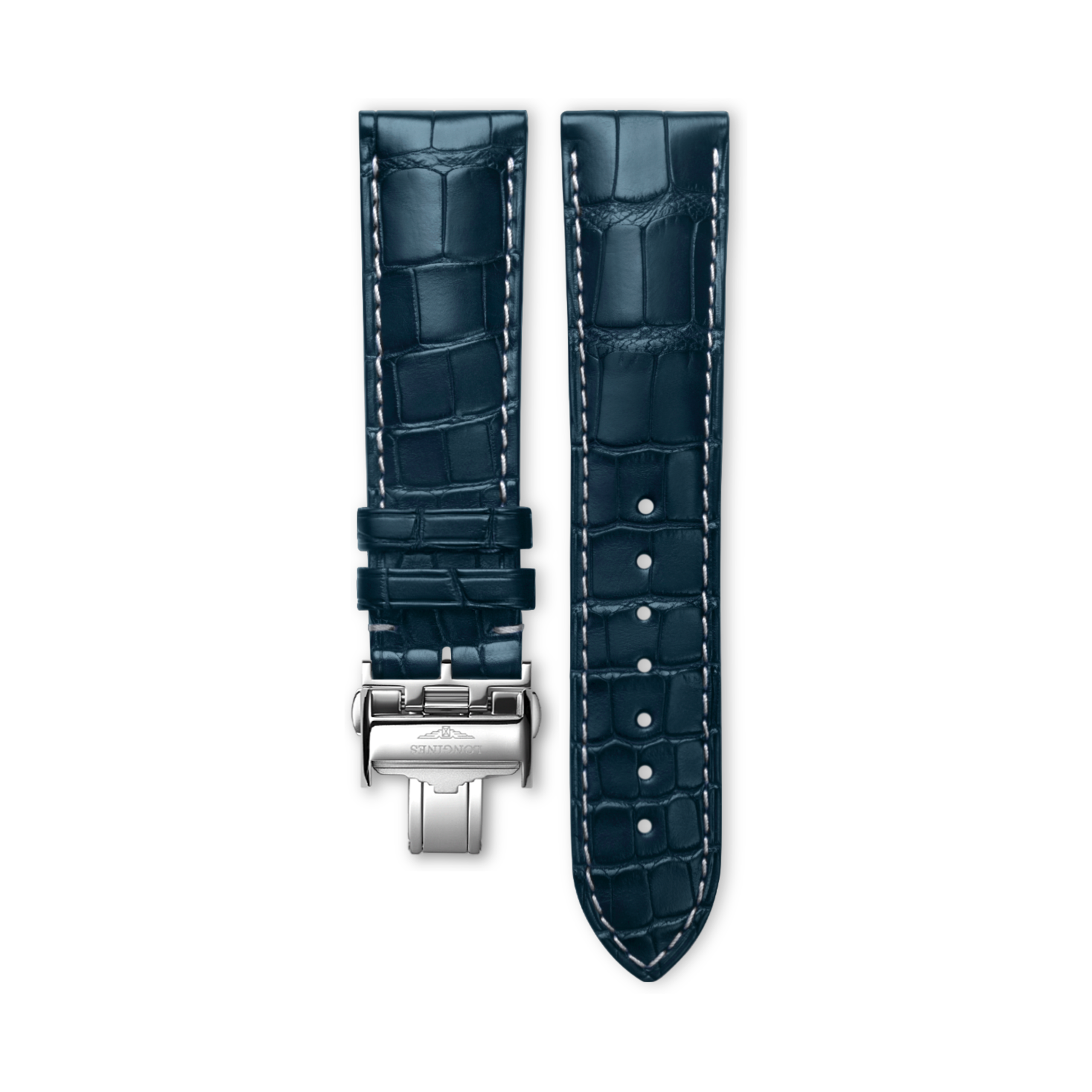 Longines Matt blue alligator strap - L682159818 & L639119748