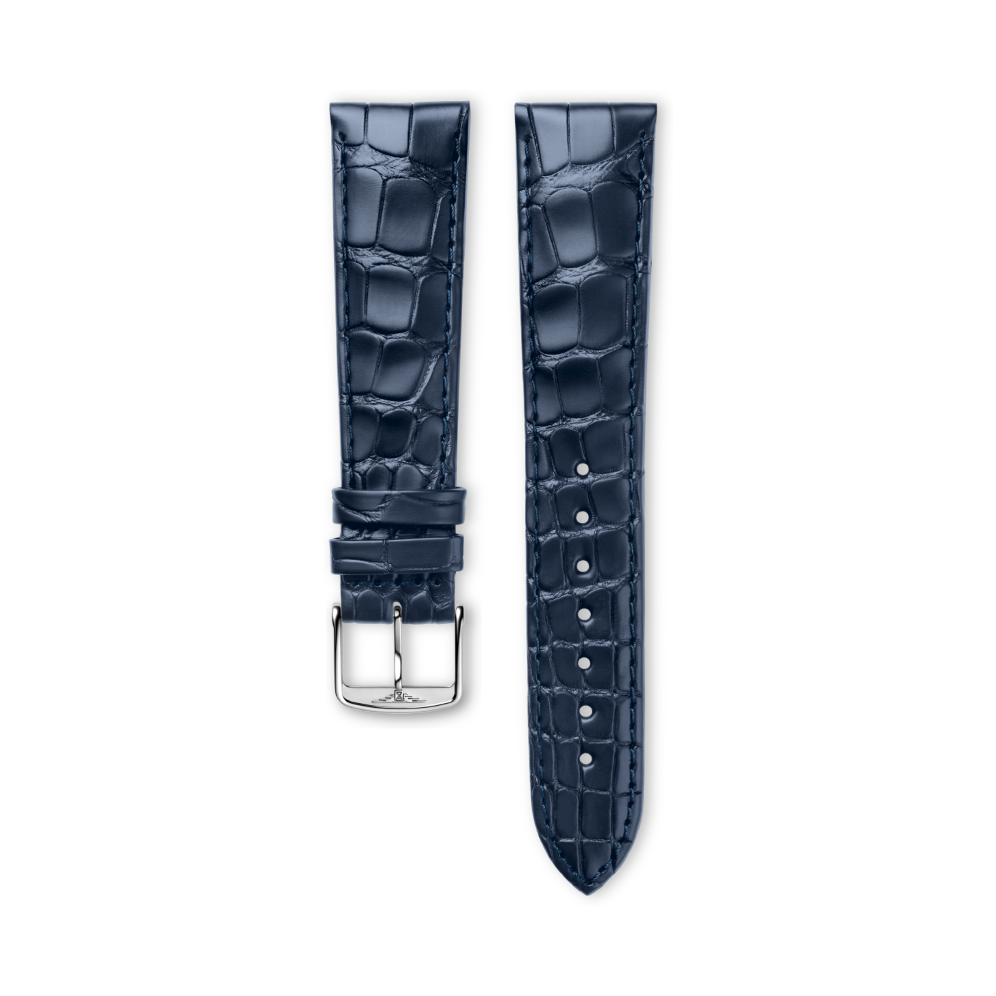 Matt Blue Calf Leather Strap CL682101027, 20cm, LONGINES DOLCEVITA