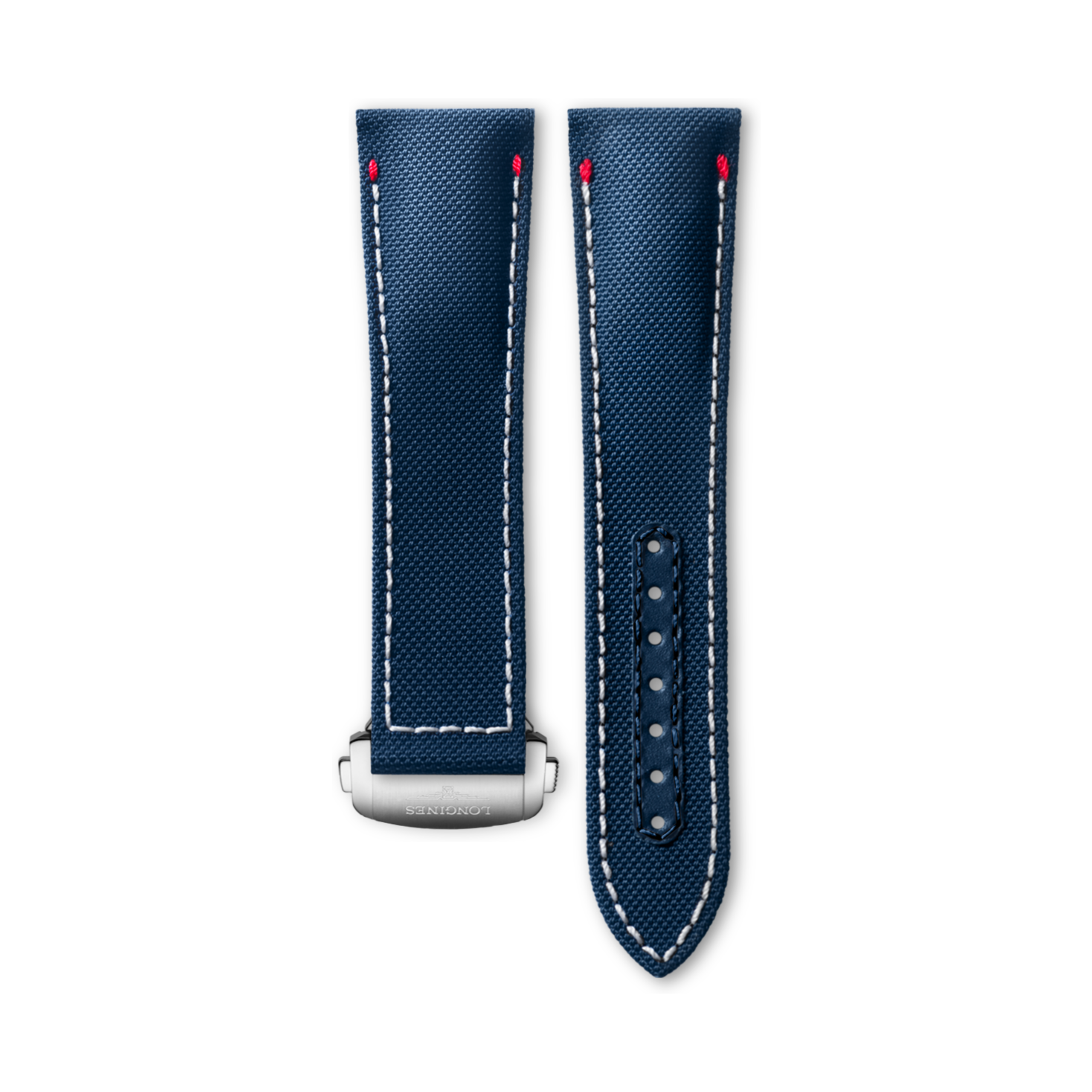 Longines Matt blue synthetic strap - 22.00 - Syntetyczny - L682171277 - Strap with buckle