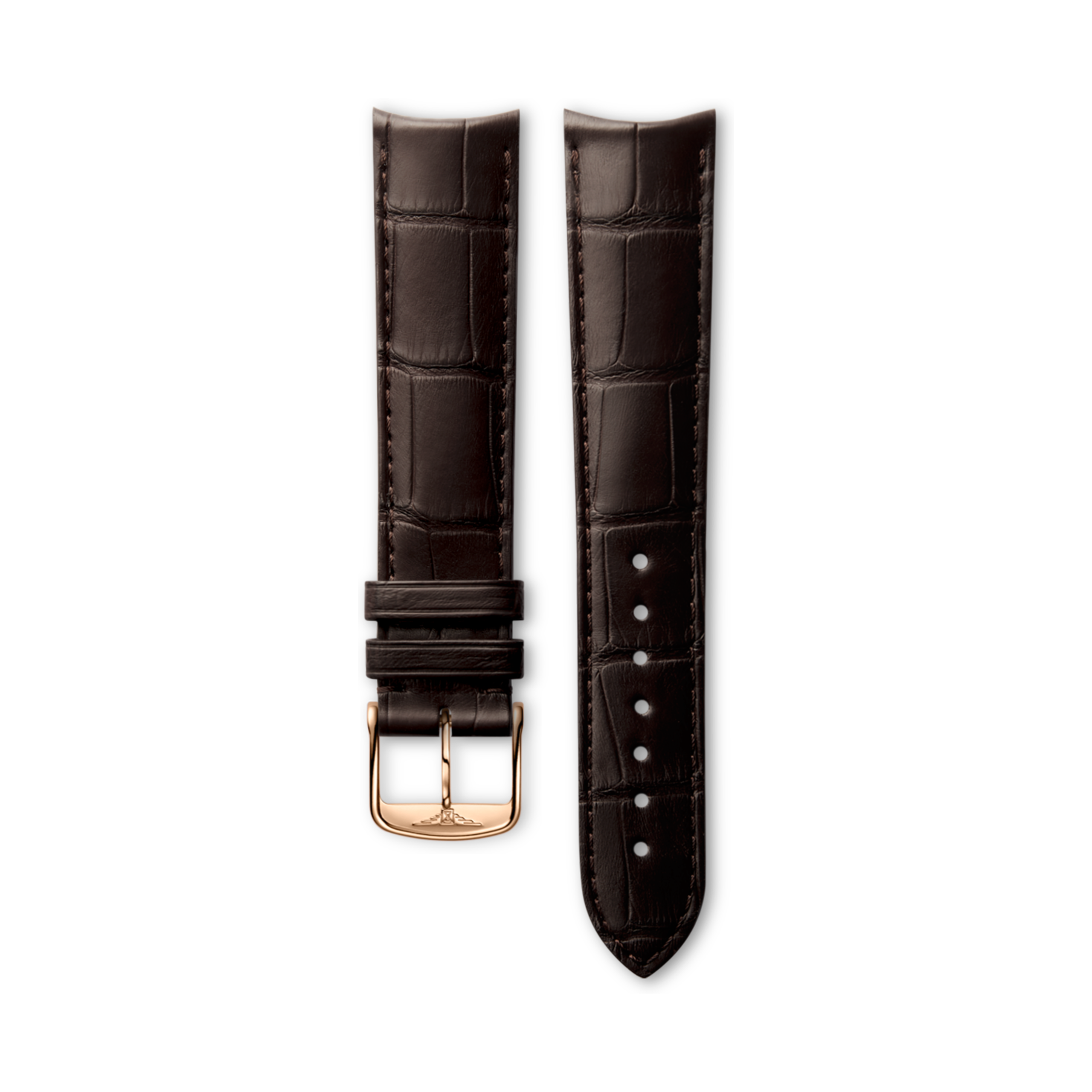 Longines Mattbraunes Alligatorlederarmband Strap - CL682101244