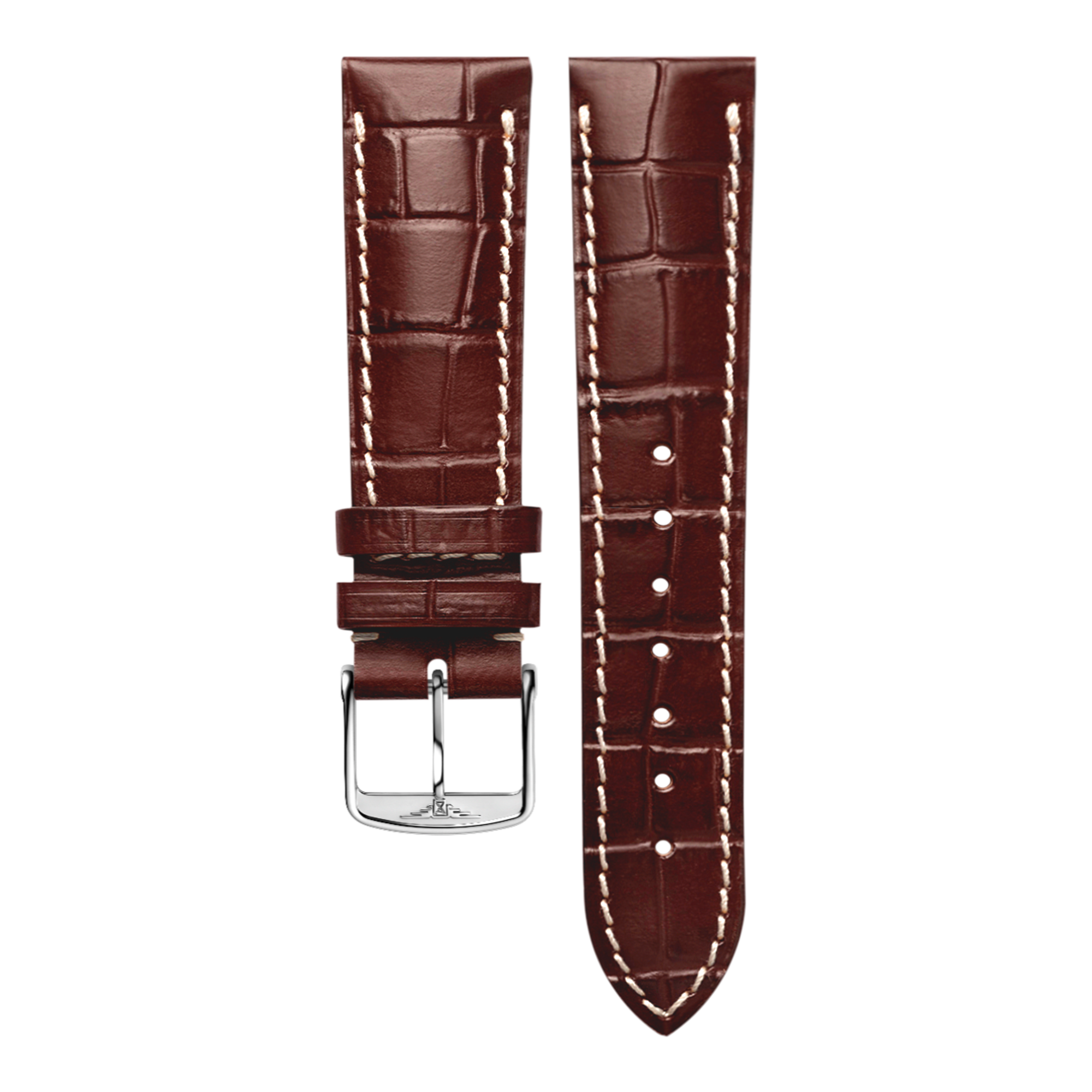 Matt Brown Alligator Strap 22mm | Cl682117633 | LONGINES EVIDENZA