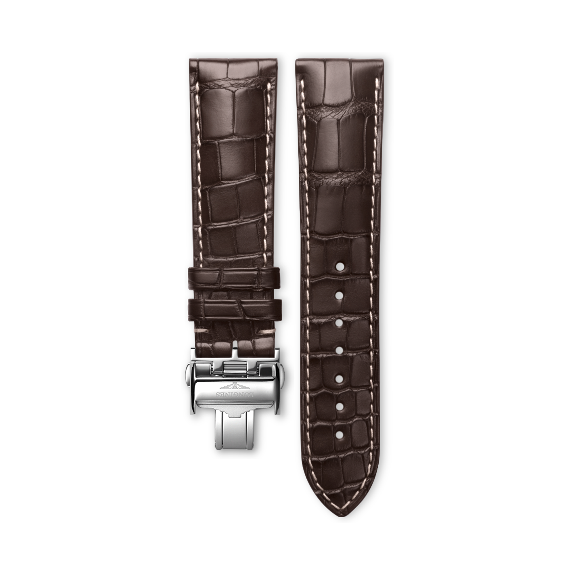 Matt Brown Alligator Strap CL682120161, 22mm, LONGINES MASTER