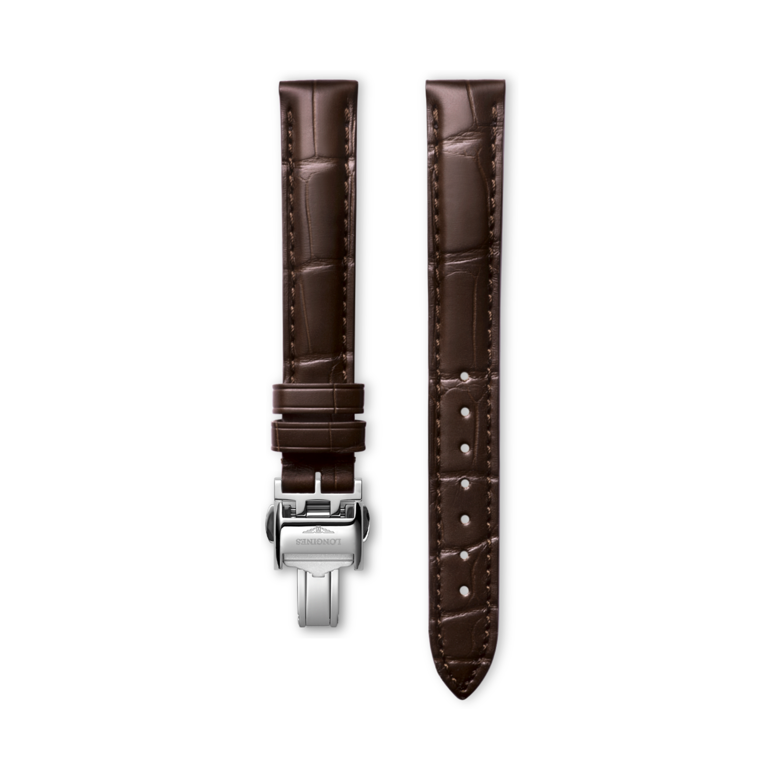 Longines 啞光棕色鱷魚皮錶帶 Strap - CL682152122