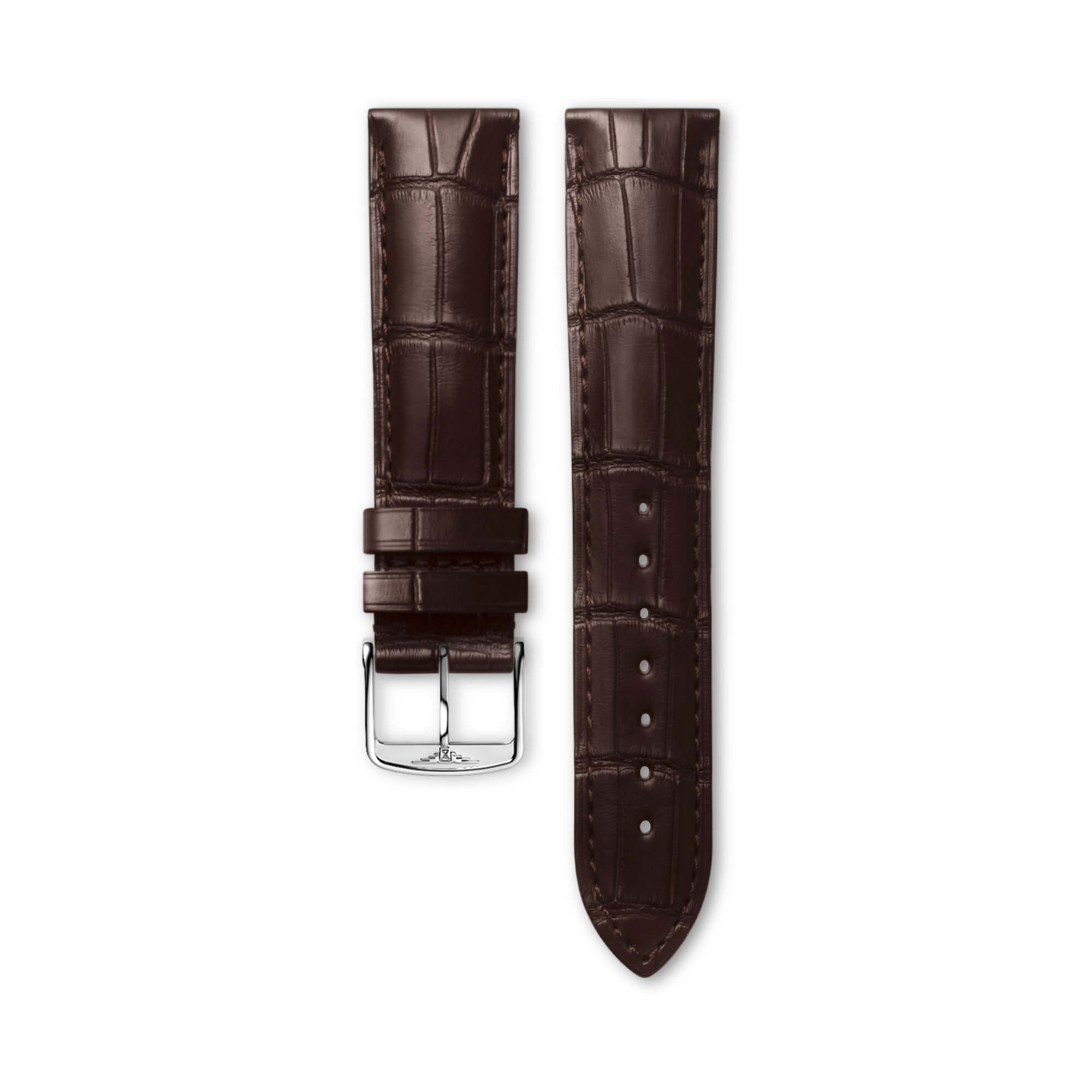 ★未開封新品★LONGINES マットブラウン カーフレザー ストラップ セミマットブラウン カーフレザー ストラップ Cl682152340, 20cm