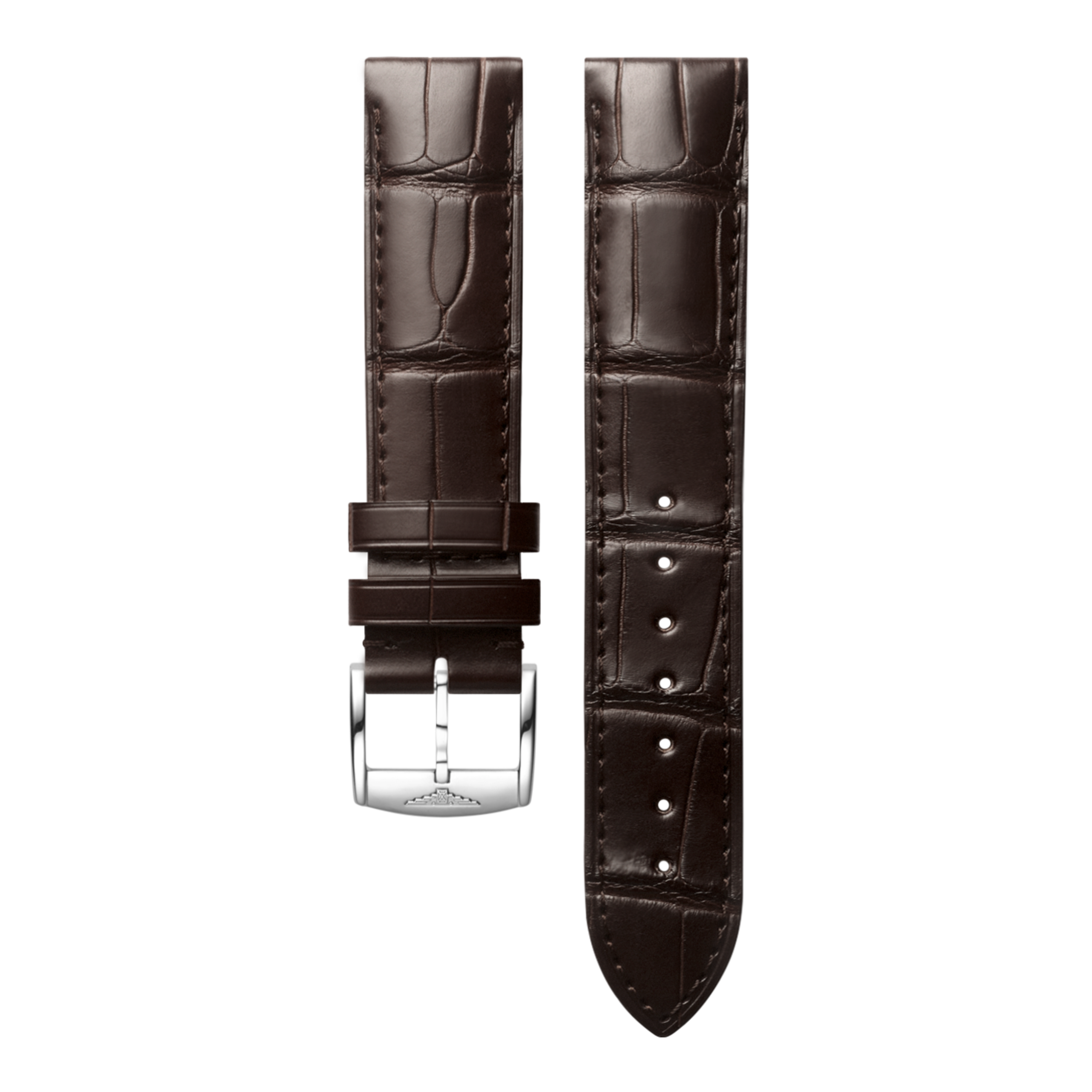 Mattbraunes Alligatorlederarmband