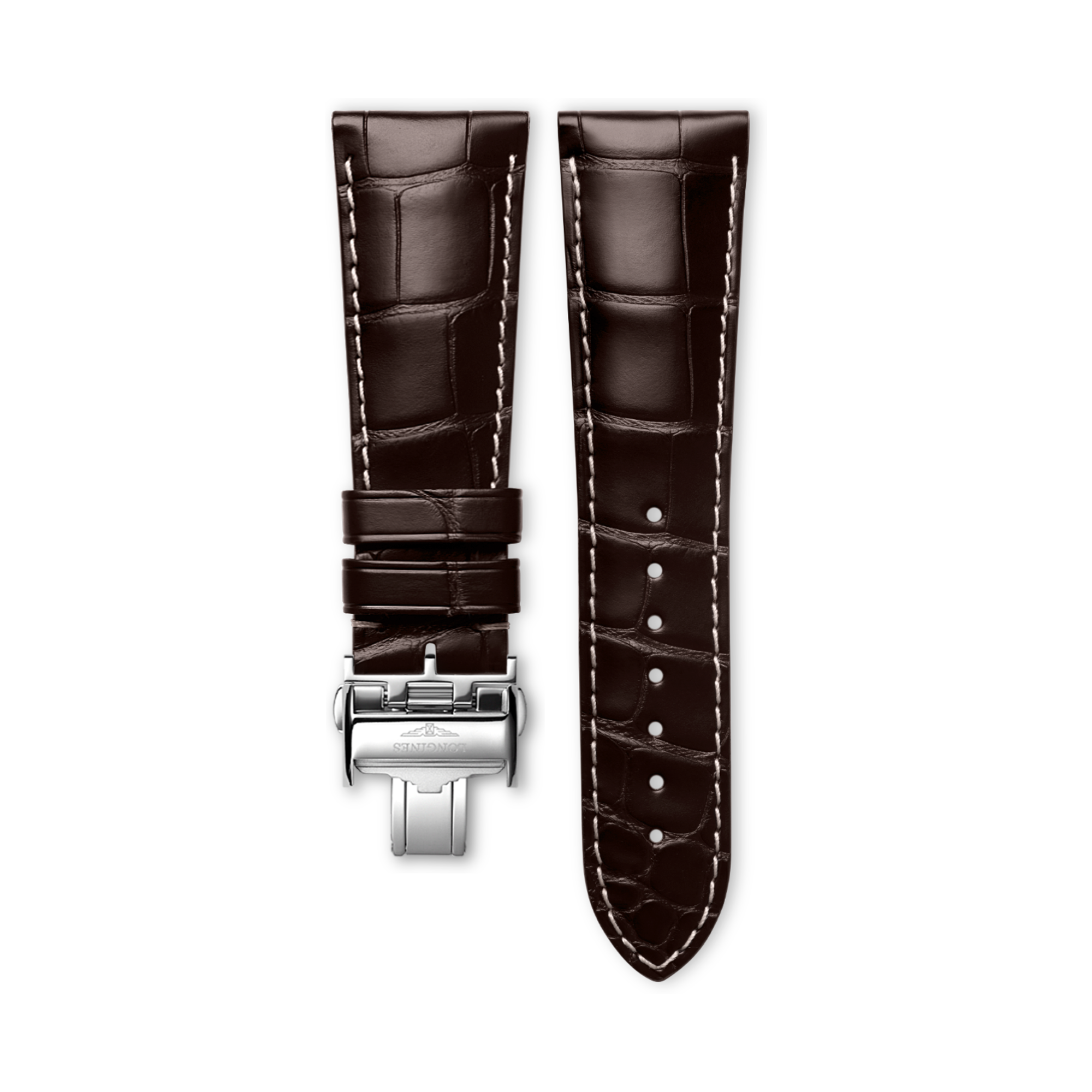 Matt Brown Alligator Strap Cl682111187, 25cm, LONGINES