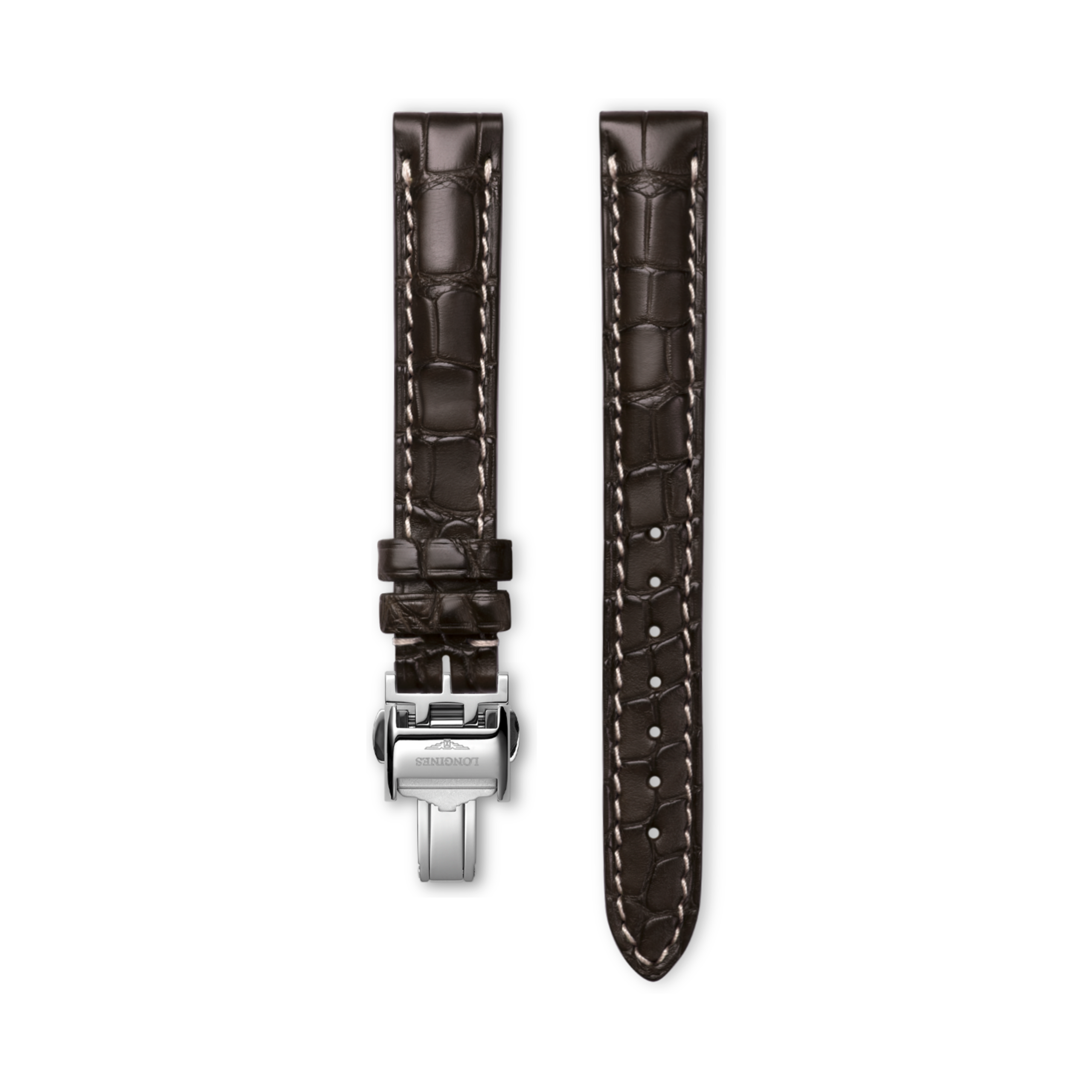 Longines Matt brown alligator strap - L682120613 & L639120586