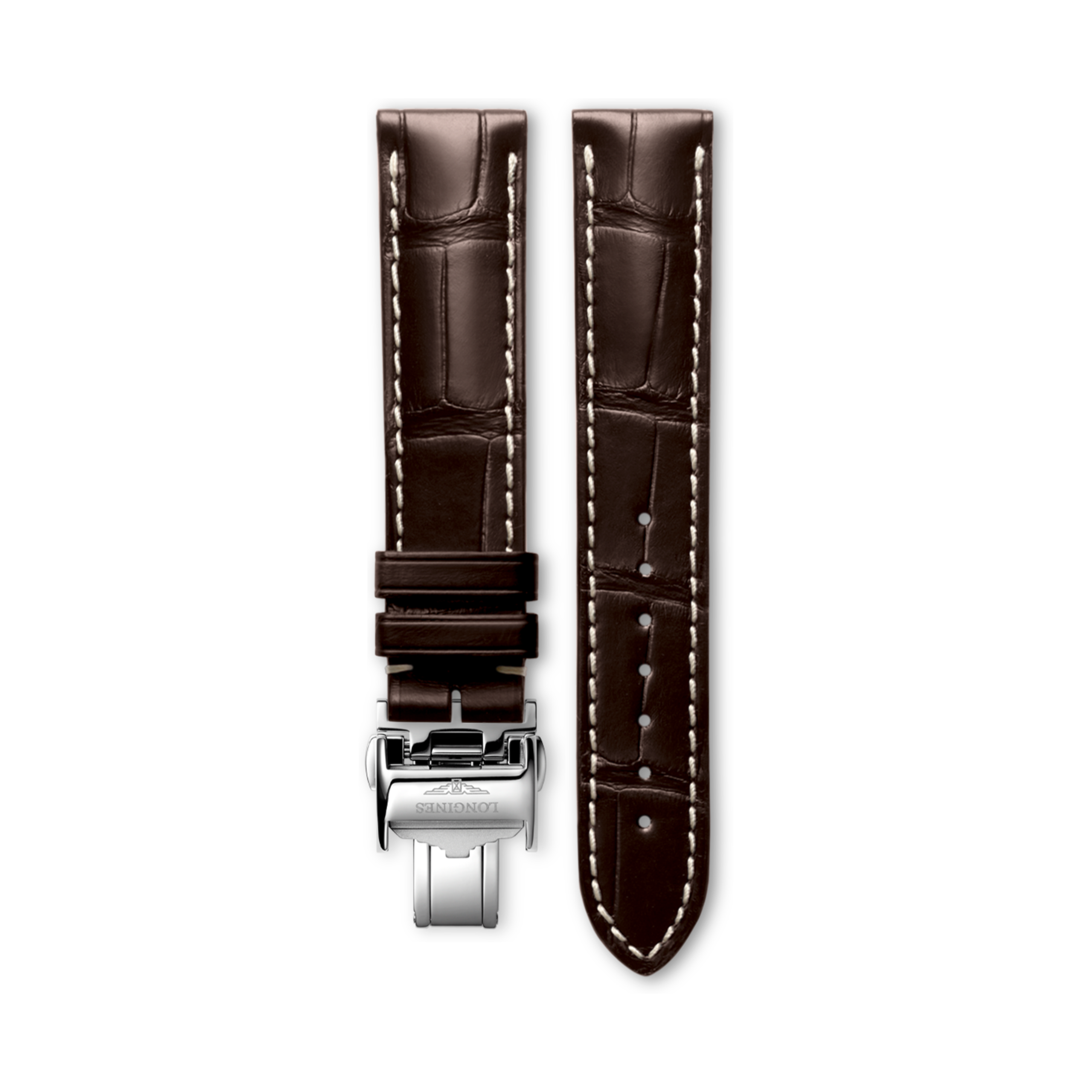 Longines Matt brown alligator strap - L682149174 & L639120584