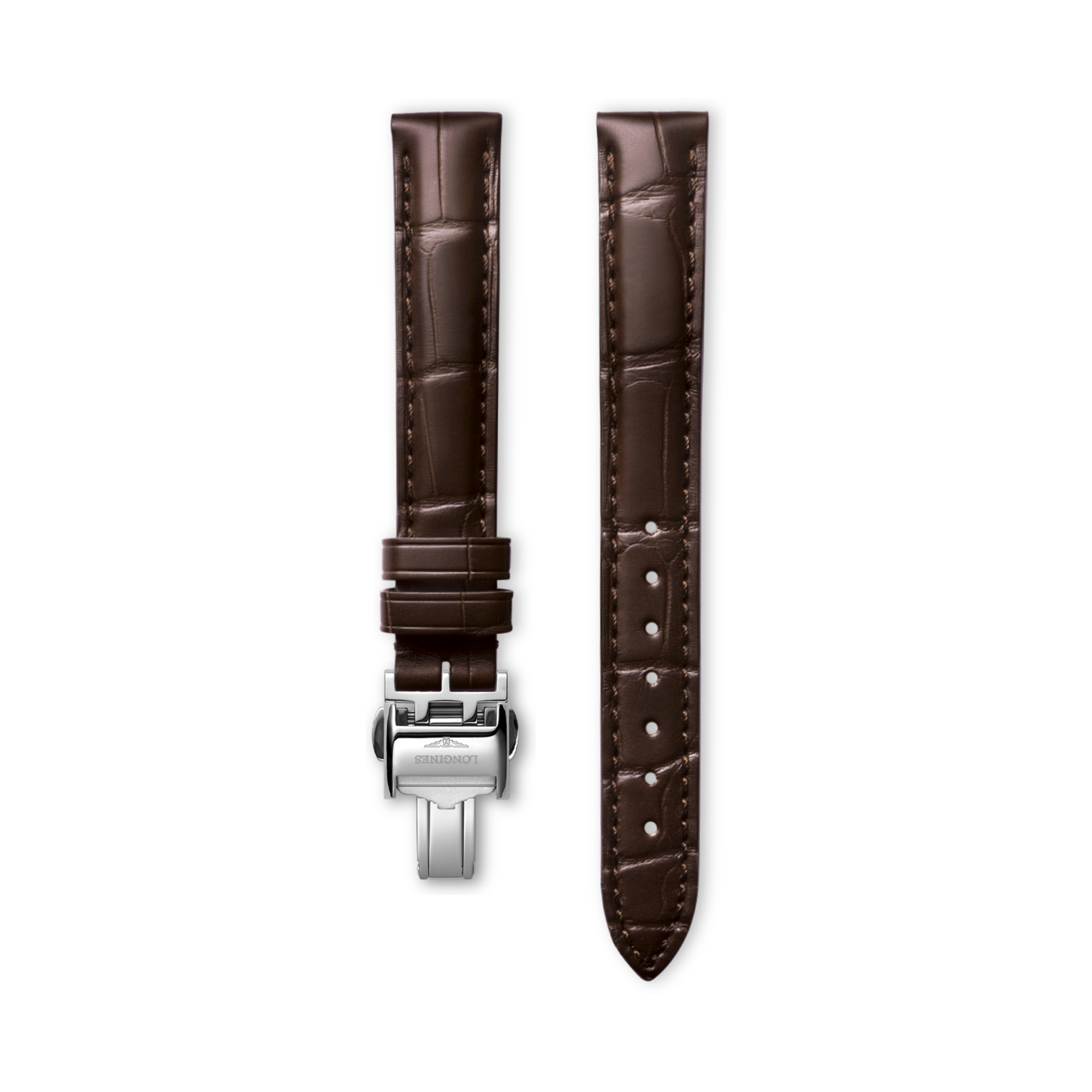 Matt Brown Alligator Strap CL682152122, 13cm, RECORD Matt Brown Alligator Strap CL682152122, 13cm, RECORD