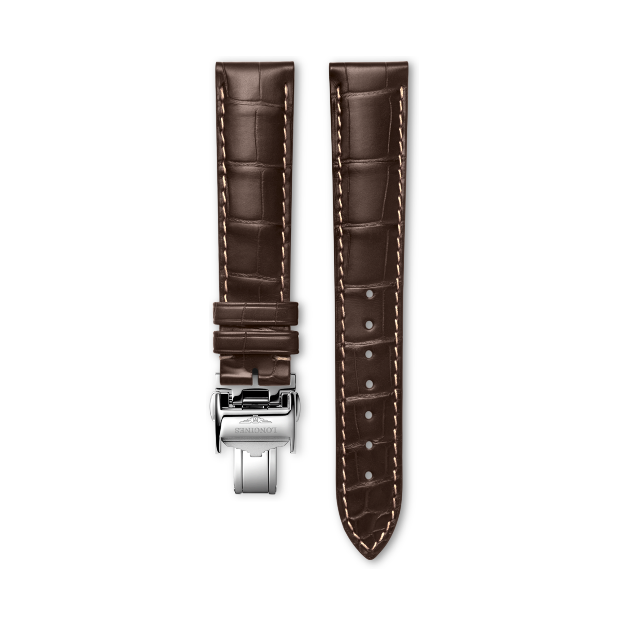 Longines Matt brown alligator strap - L682164012 & L639120584