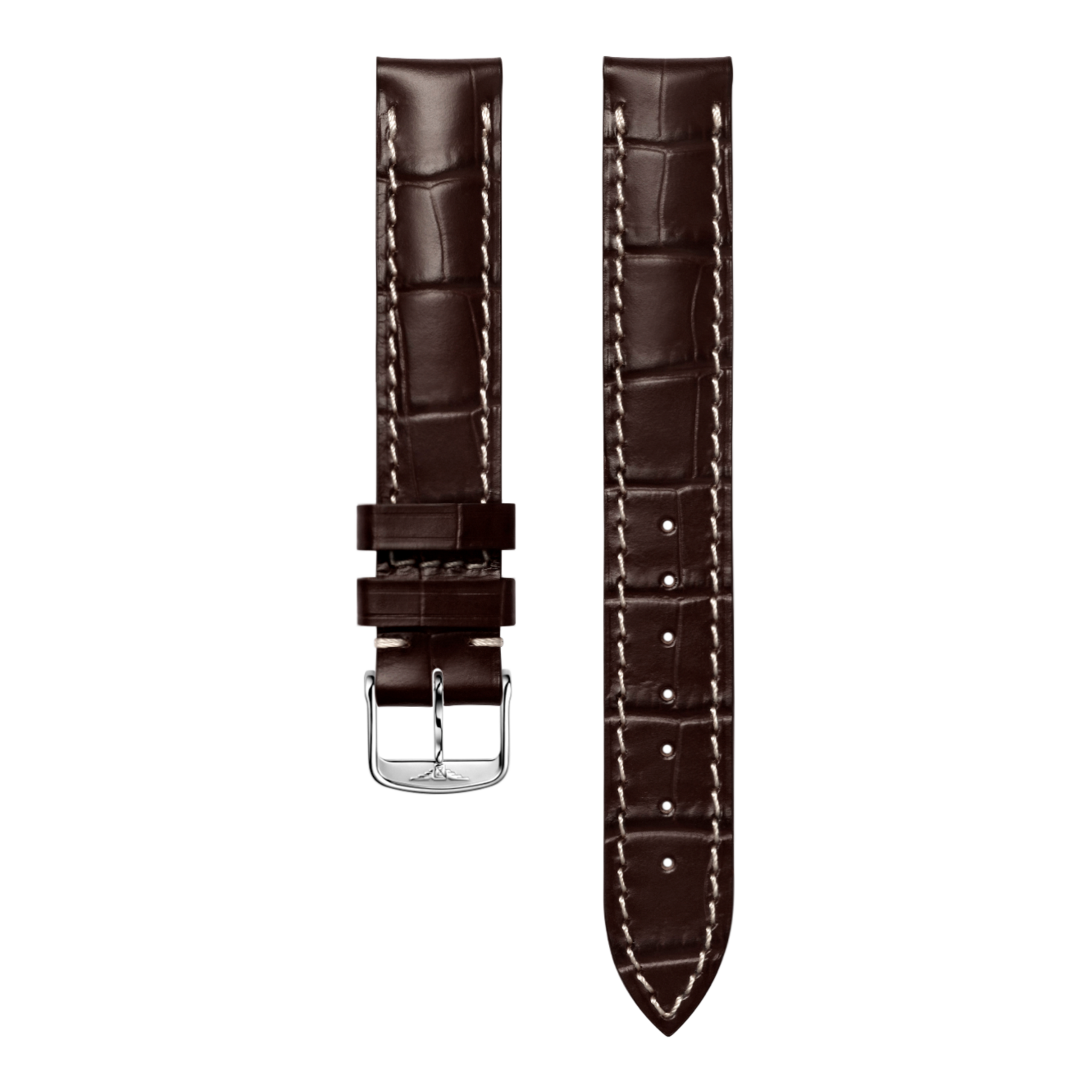 Matt brown calf leather strap