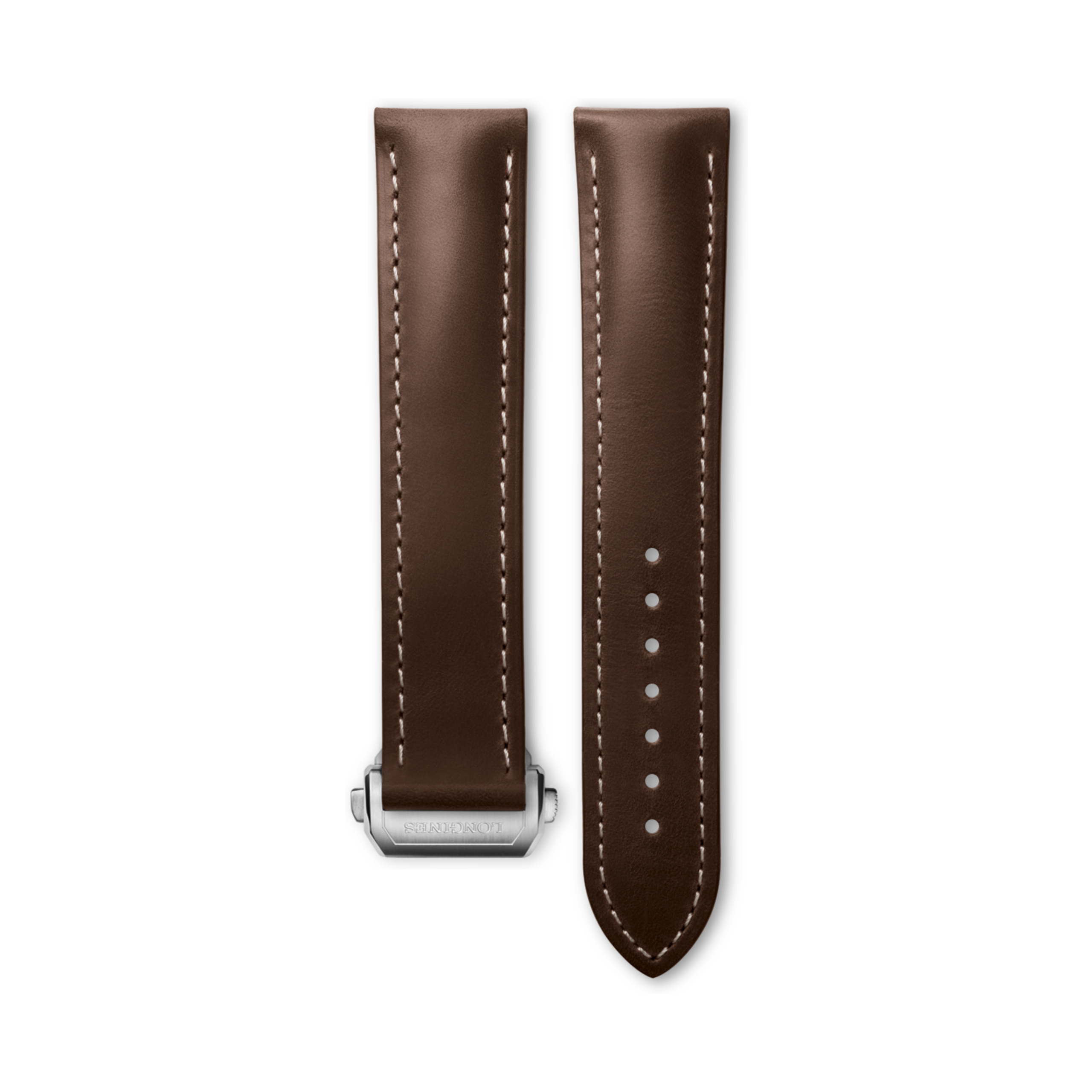 Longines Bracelet en cuir brun mat Strap - CL682172945
