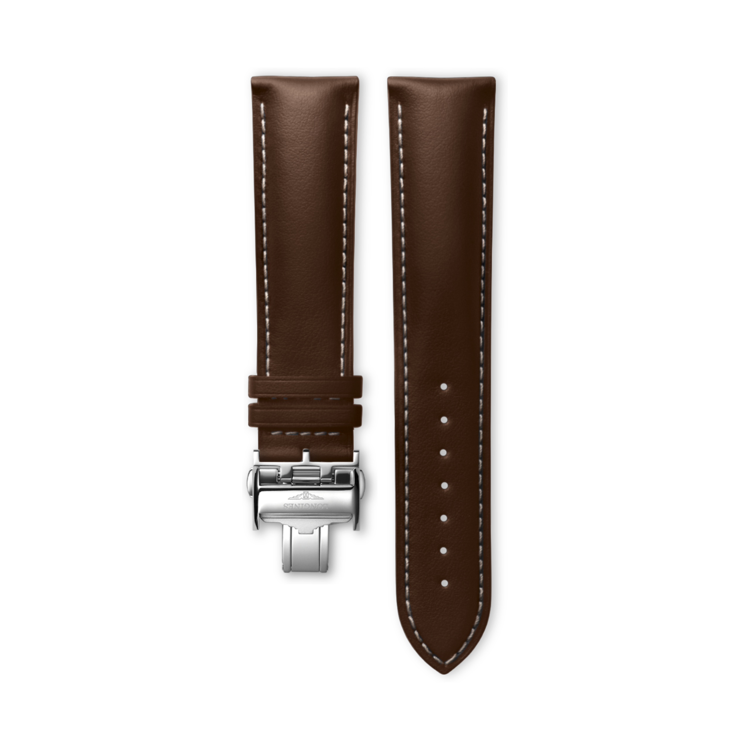 Longines Matt brown calf leather strap - L682124853 & L639119748