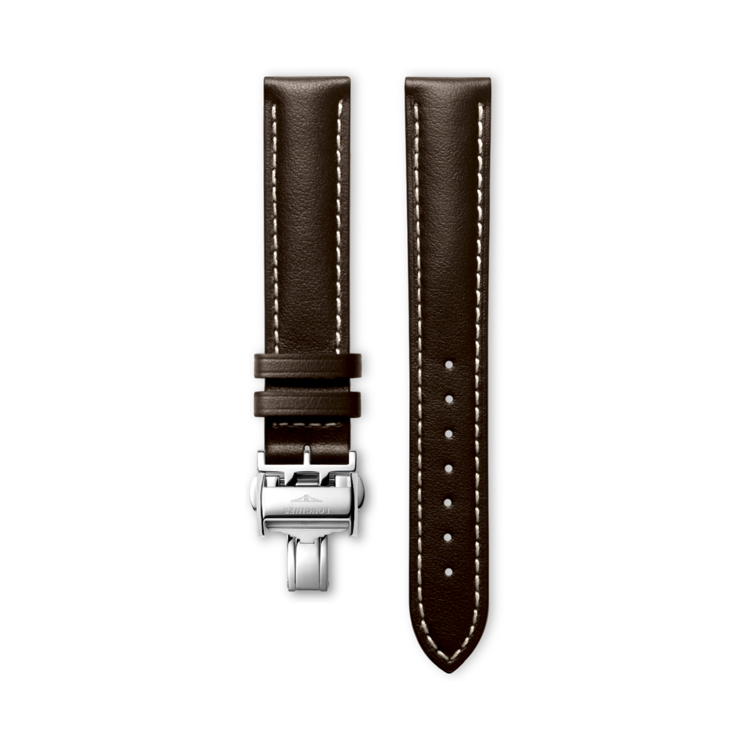 Longines Matt brown calf leather strap - L682150160 & L639120585