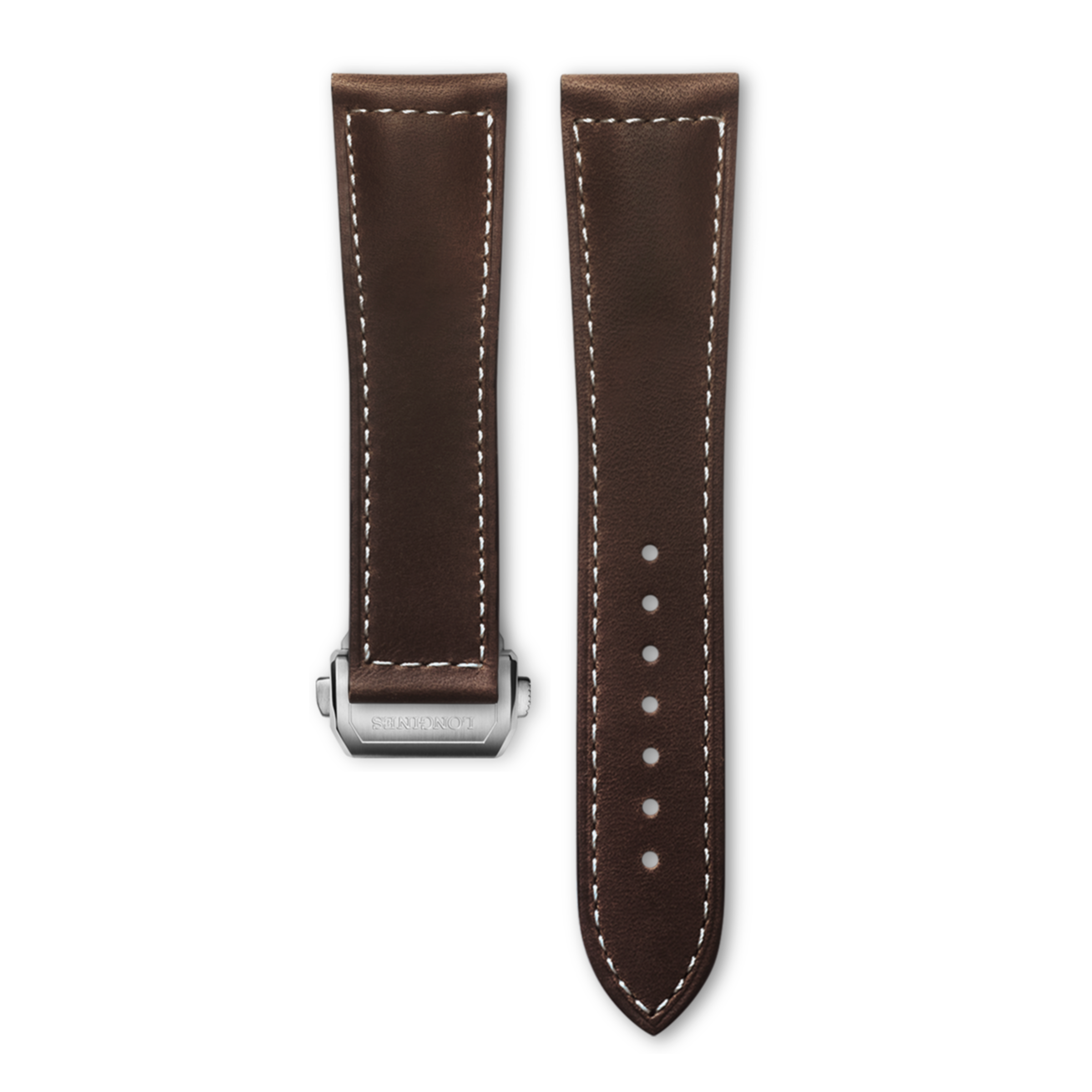 Matt brown calf leather strap