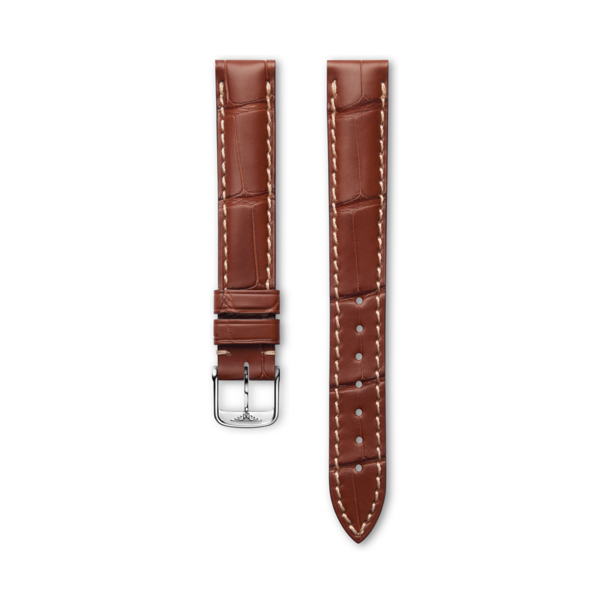 Longines Pasek z aligatora w odcieniu złotym w macie - 13.00 - Skóra - L682118736 - Strap with buckle