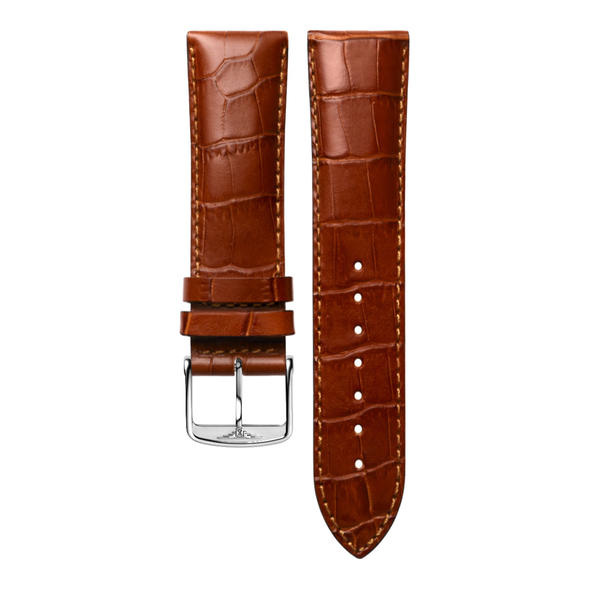 ★未開封新品★LONGINES マットブラウン カーフレザー ストラップ セミマットブラウン カーフレザー ストラップ CL682100674, 12cm