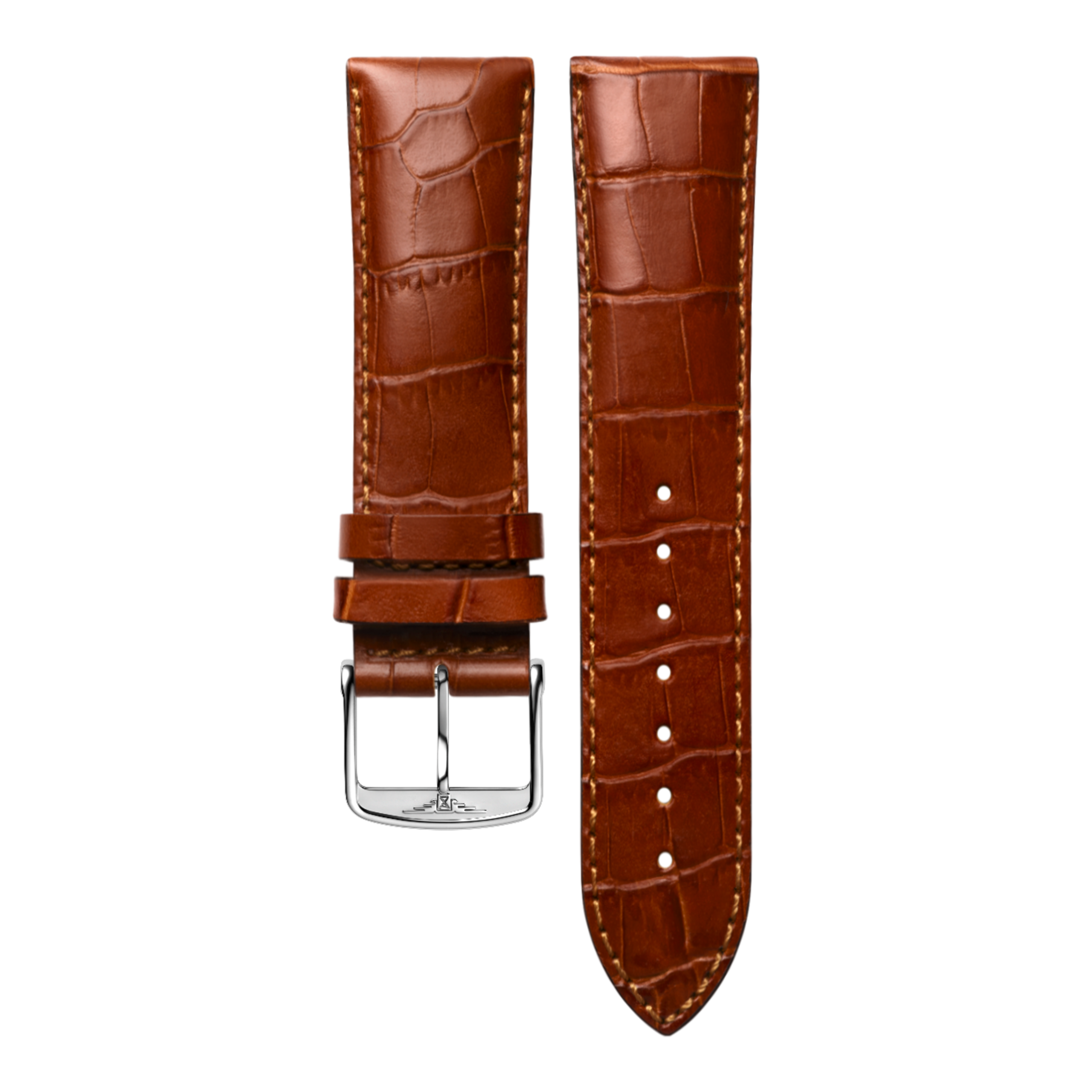 Matt gold calf leather strap