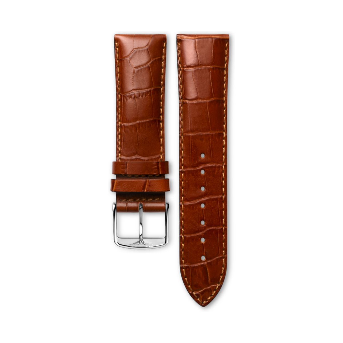 Casual Leather 21 mm Watch Strap NM1068D-LA-GO_K0020164 main image 0