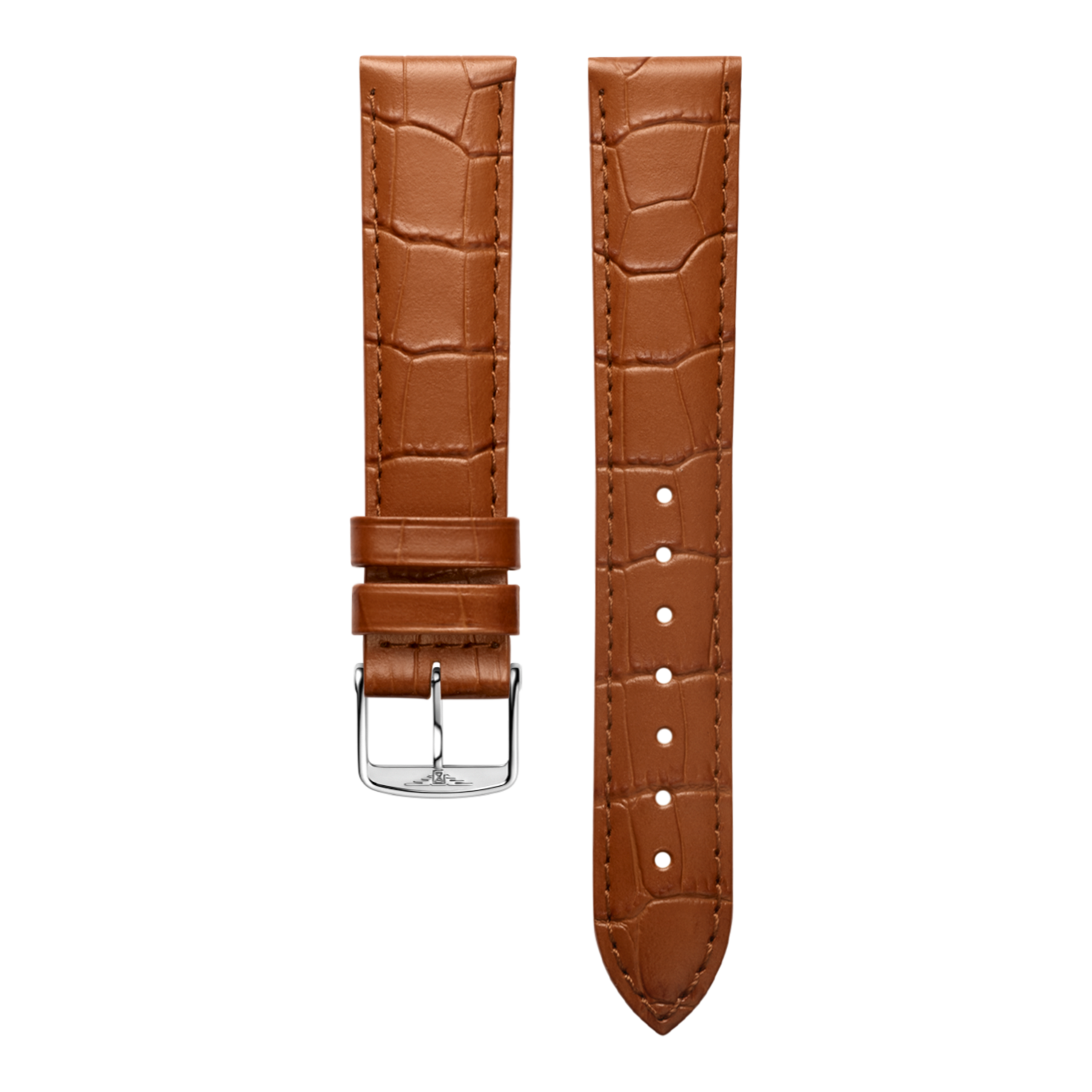 Matt gold calf leather strap