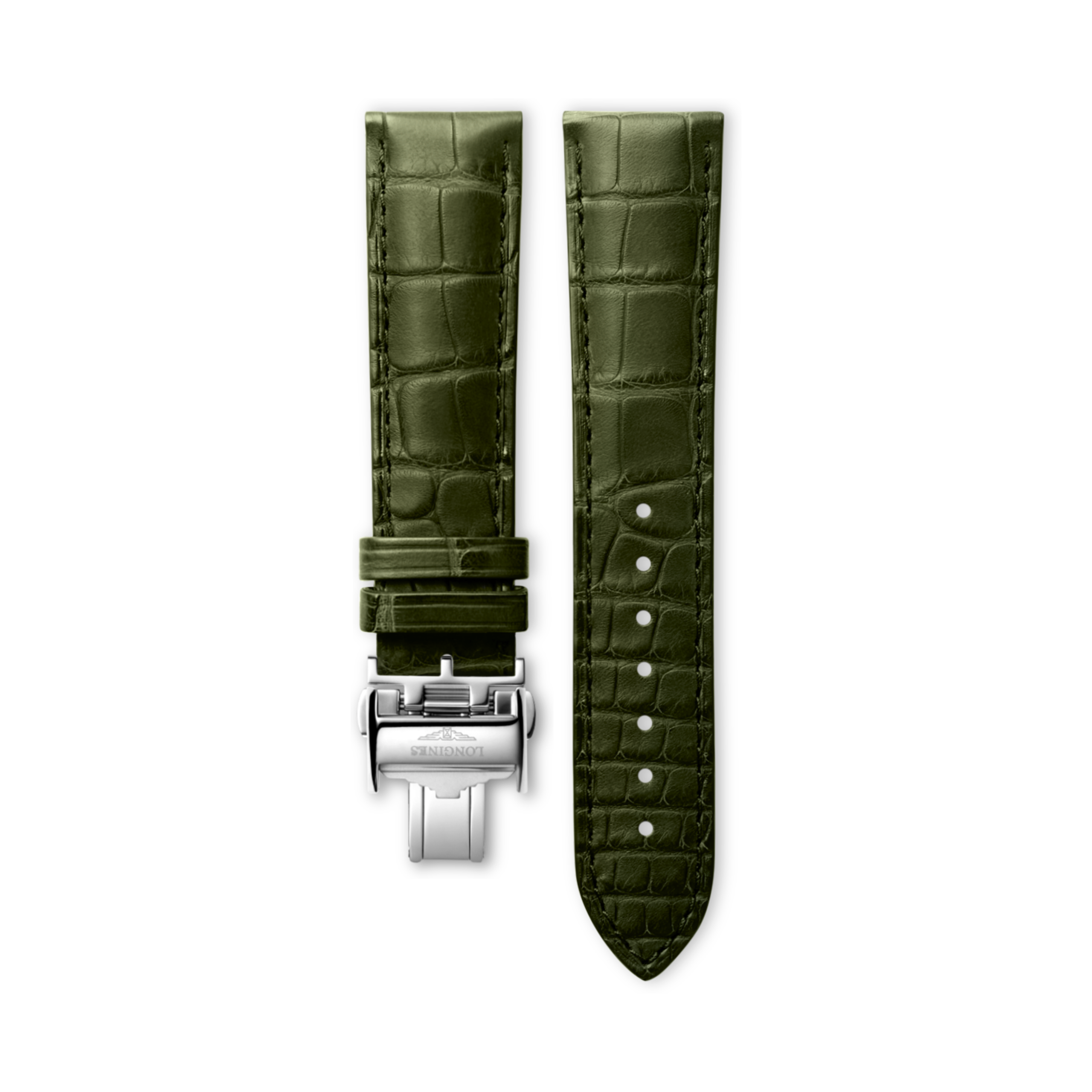 Longines マットグリーン アリゲーター ストラップ Strap - CL682166867