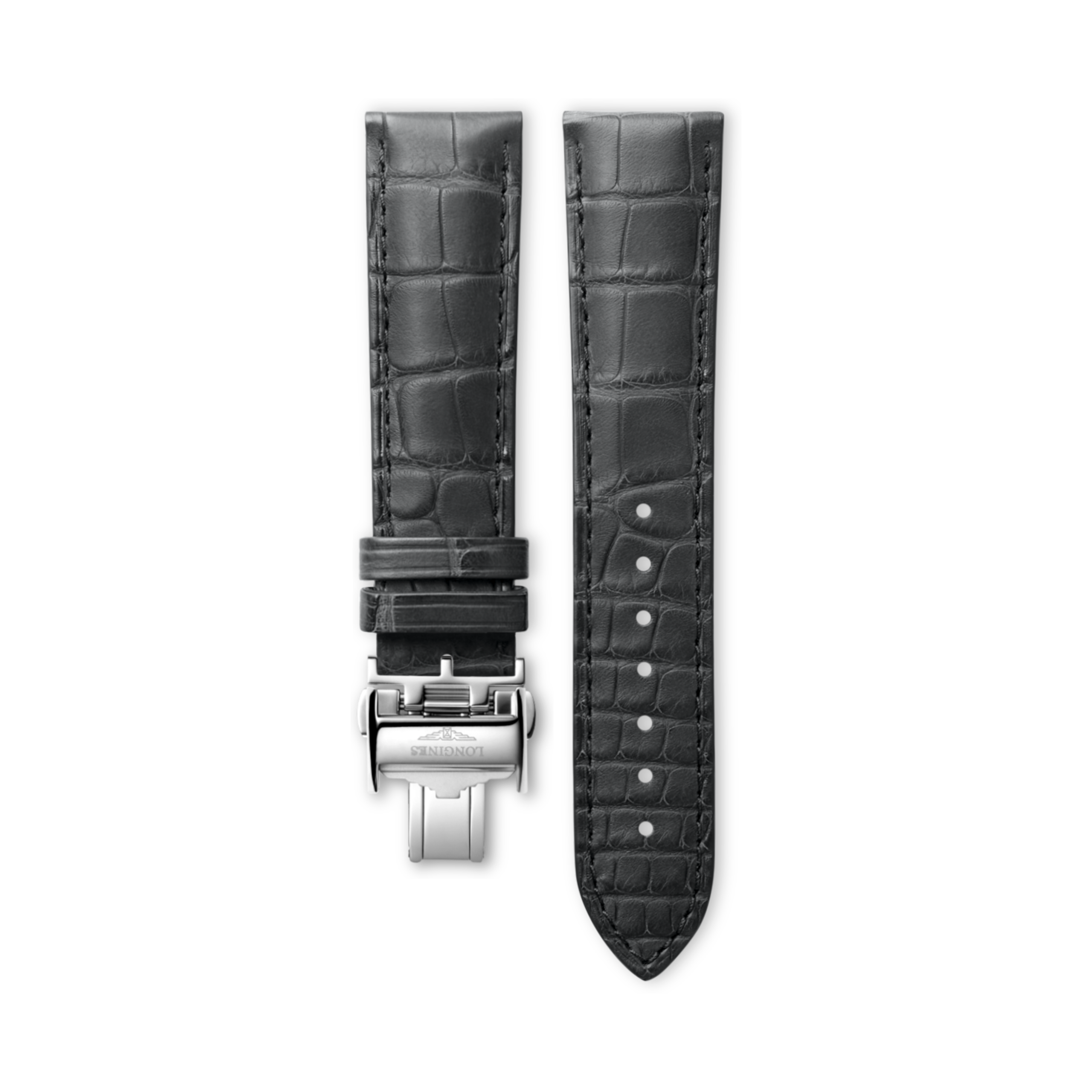 Longines Matt grey alligator strap - L682166863 & L639119706