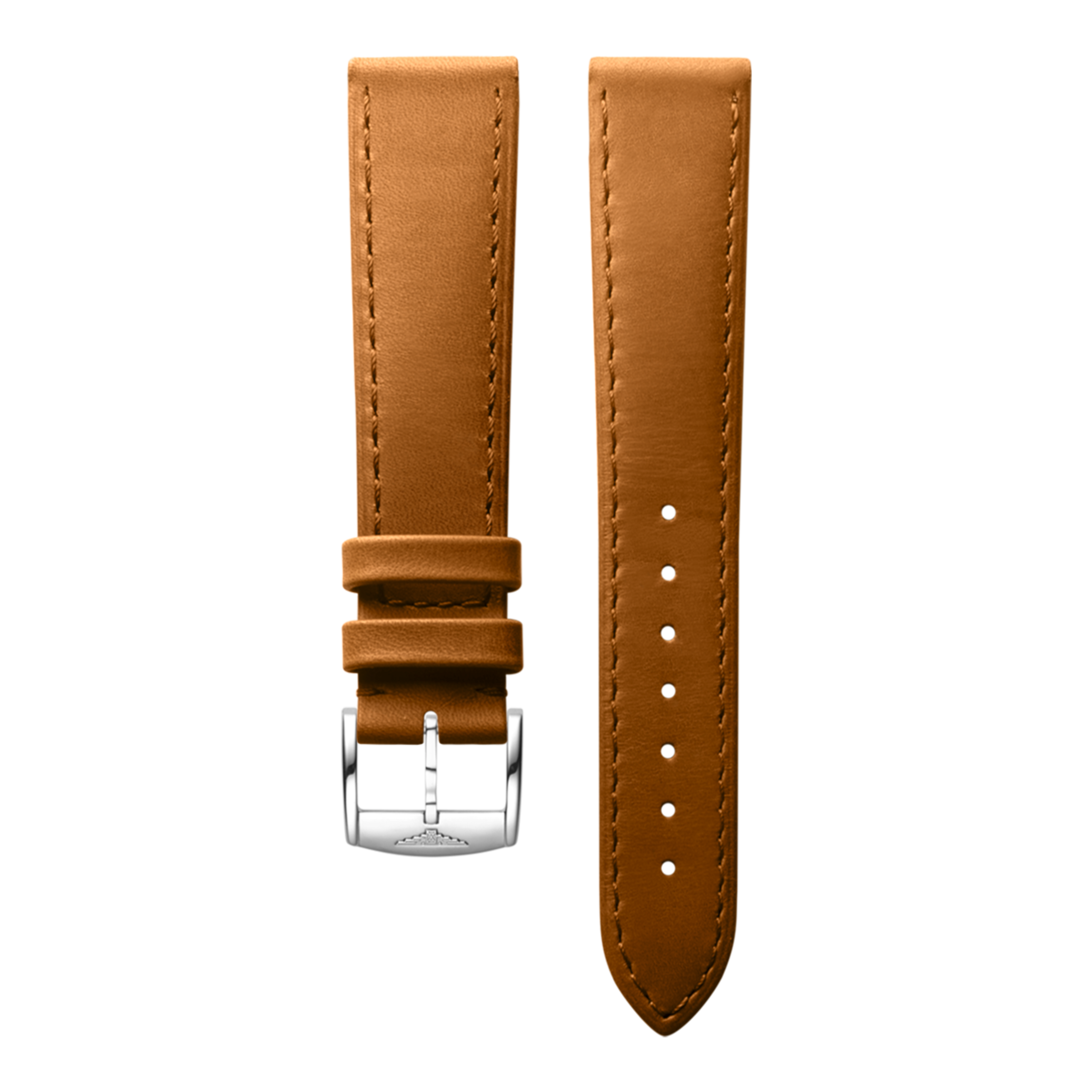 Matt light brown calf leather strap