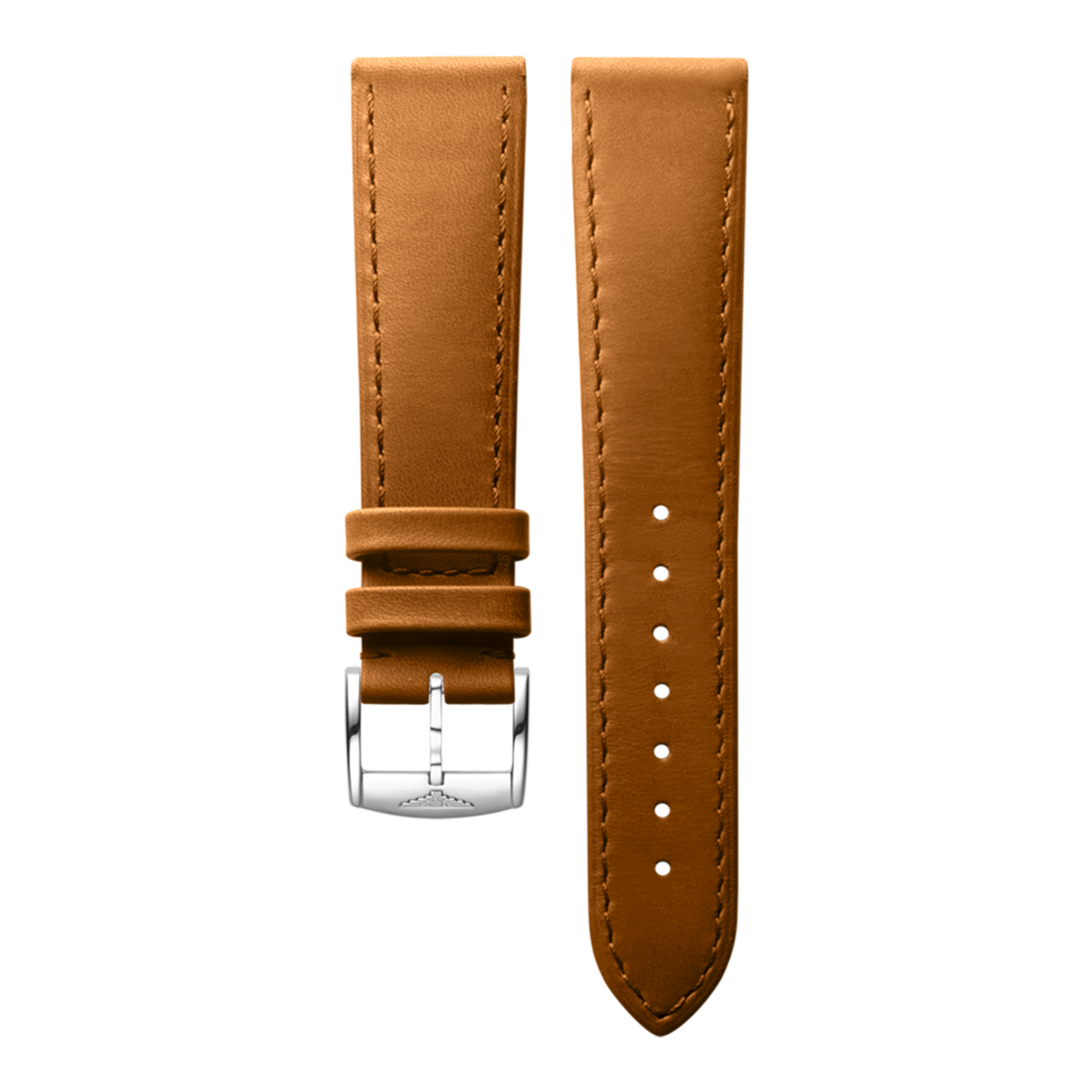 Matt light brown calf leather strap