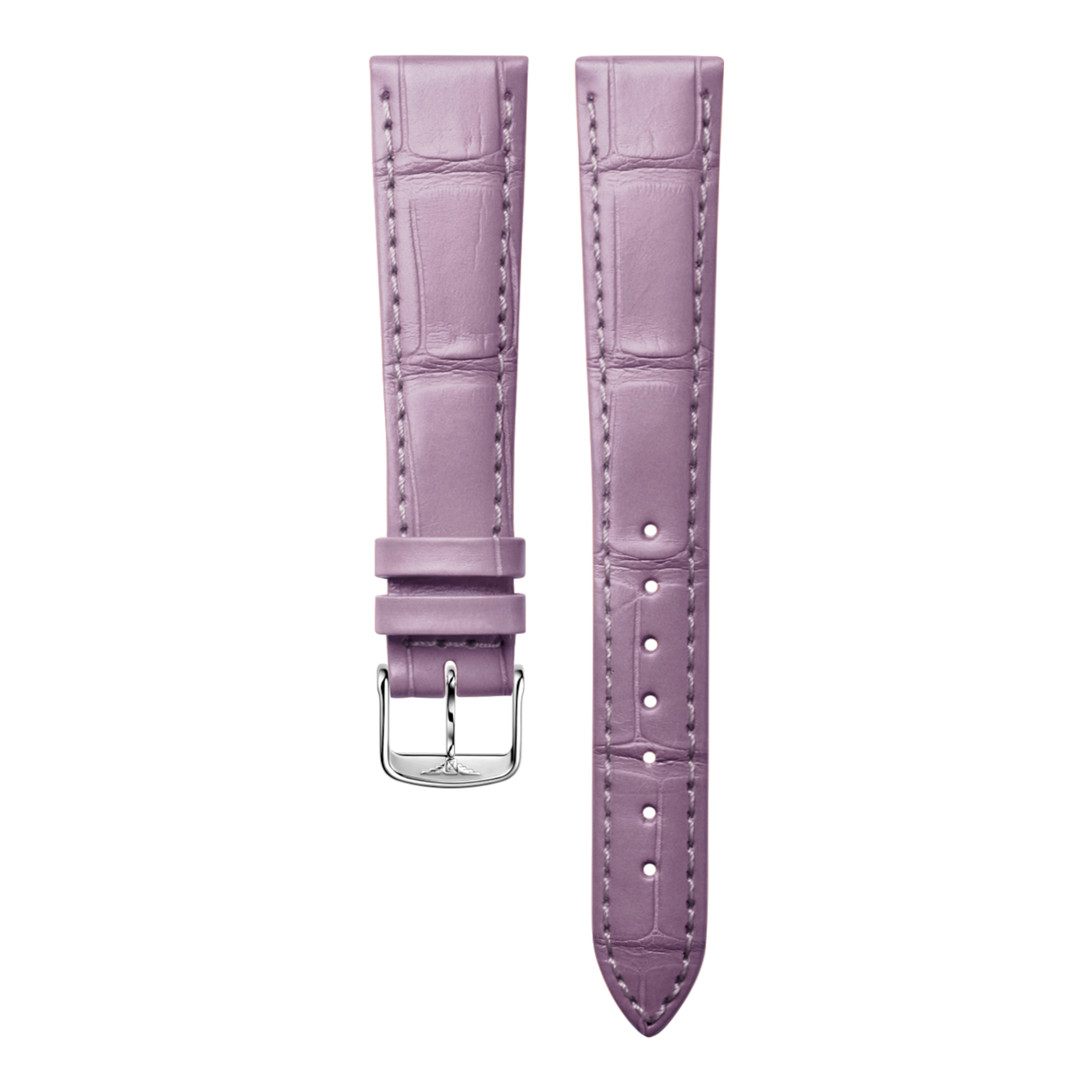 Bracelet en alligator lilas mat