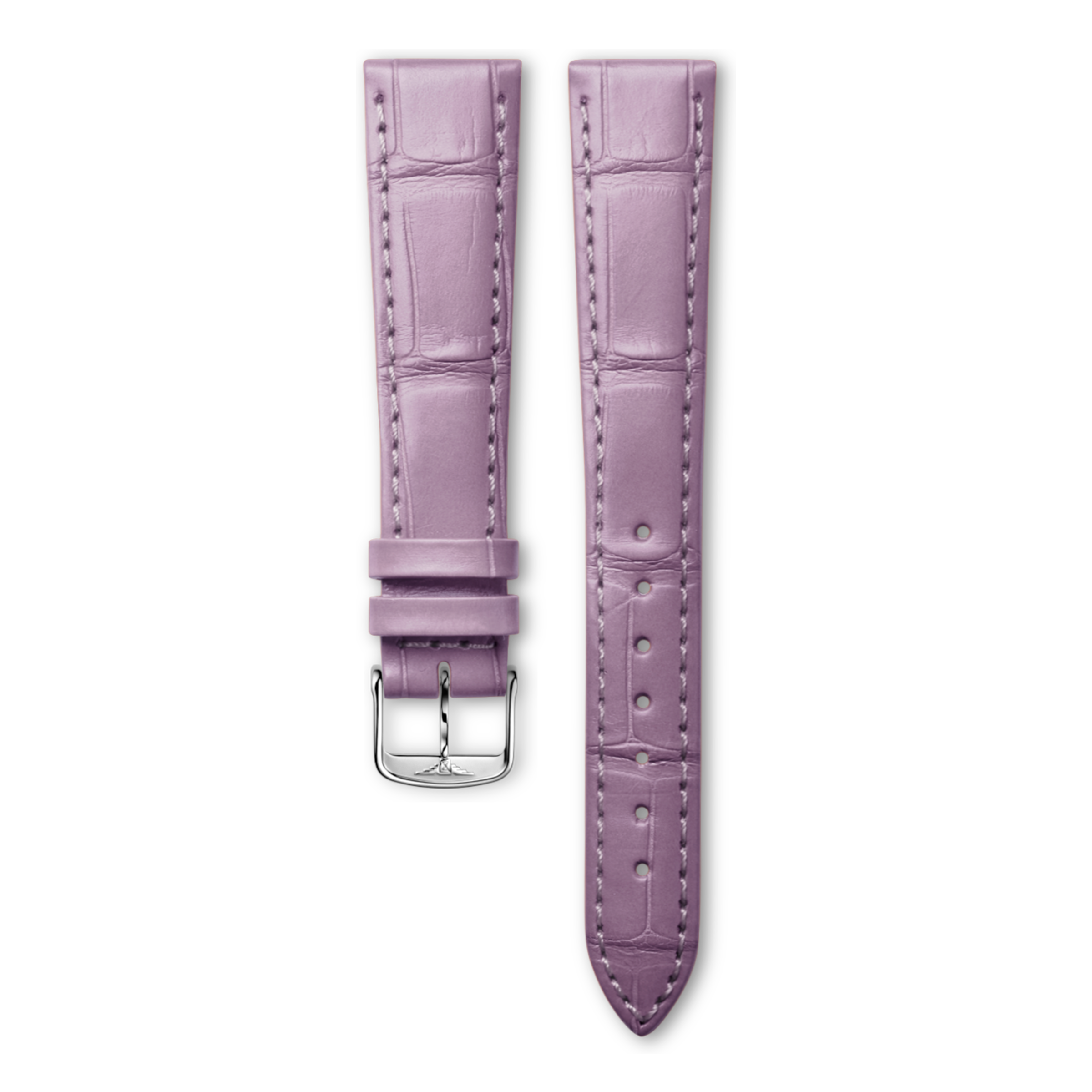 Matt lilac alligator leather strap