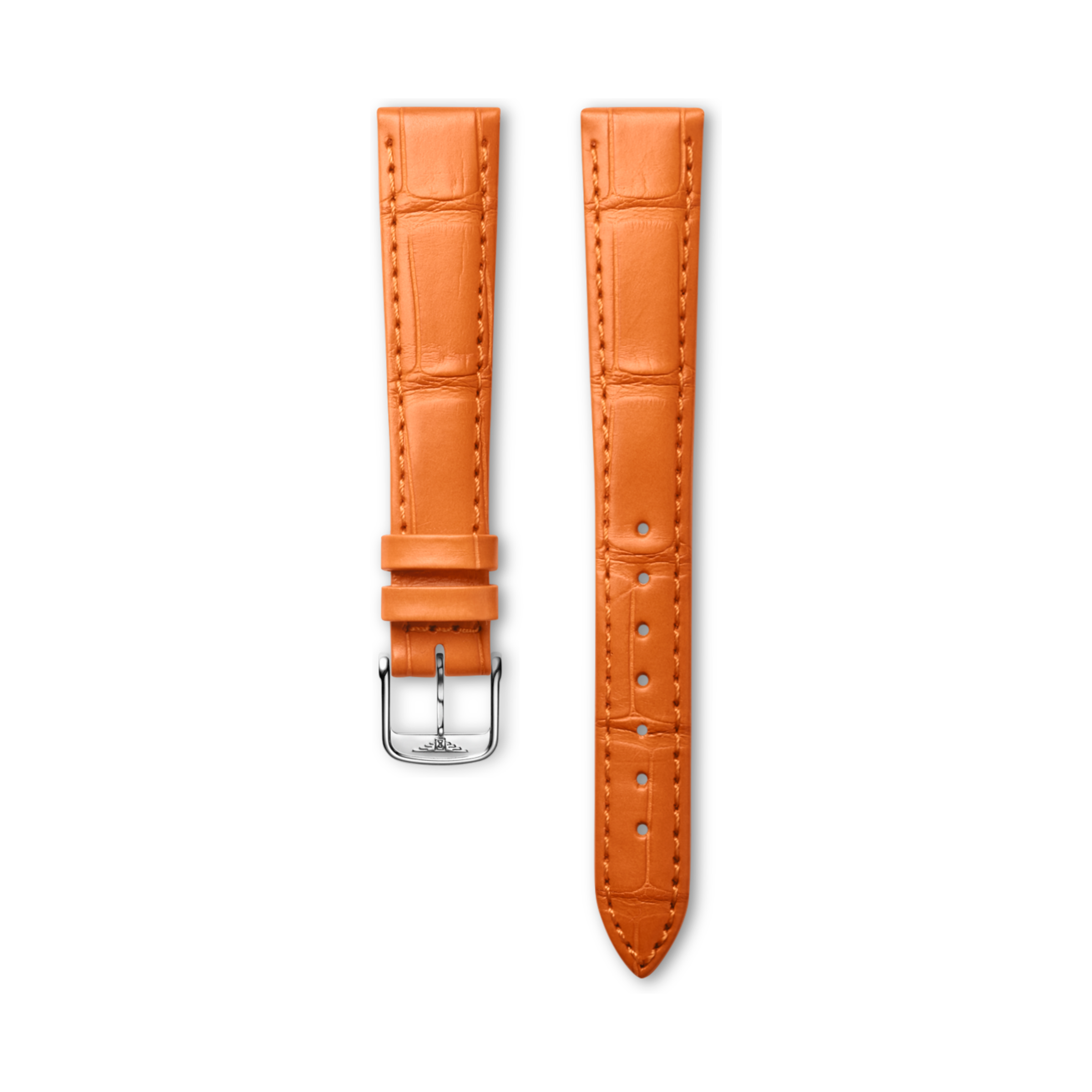 Longines Matt orange alligator leather strap Strap - L682165550 & L649101649