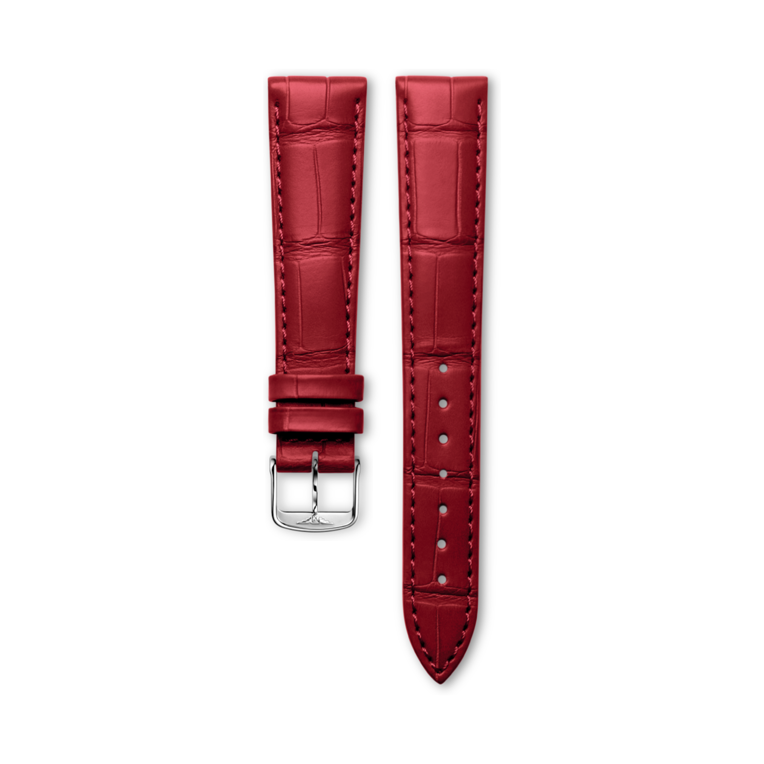 Longines Matt red alligator strap - 17.00 - Skóra - L682167325 - Strap with buckle