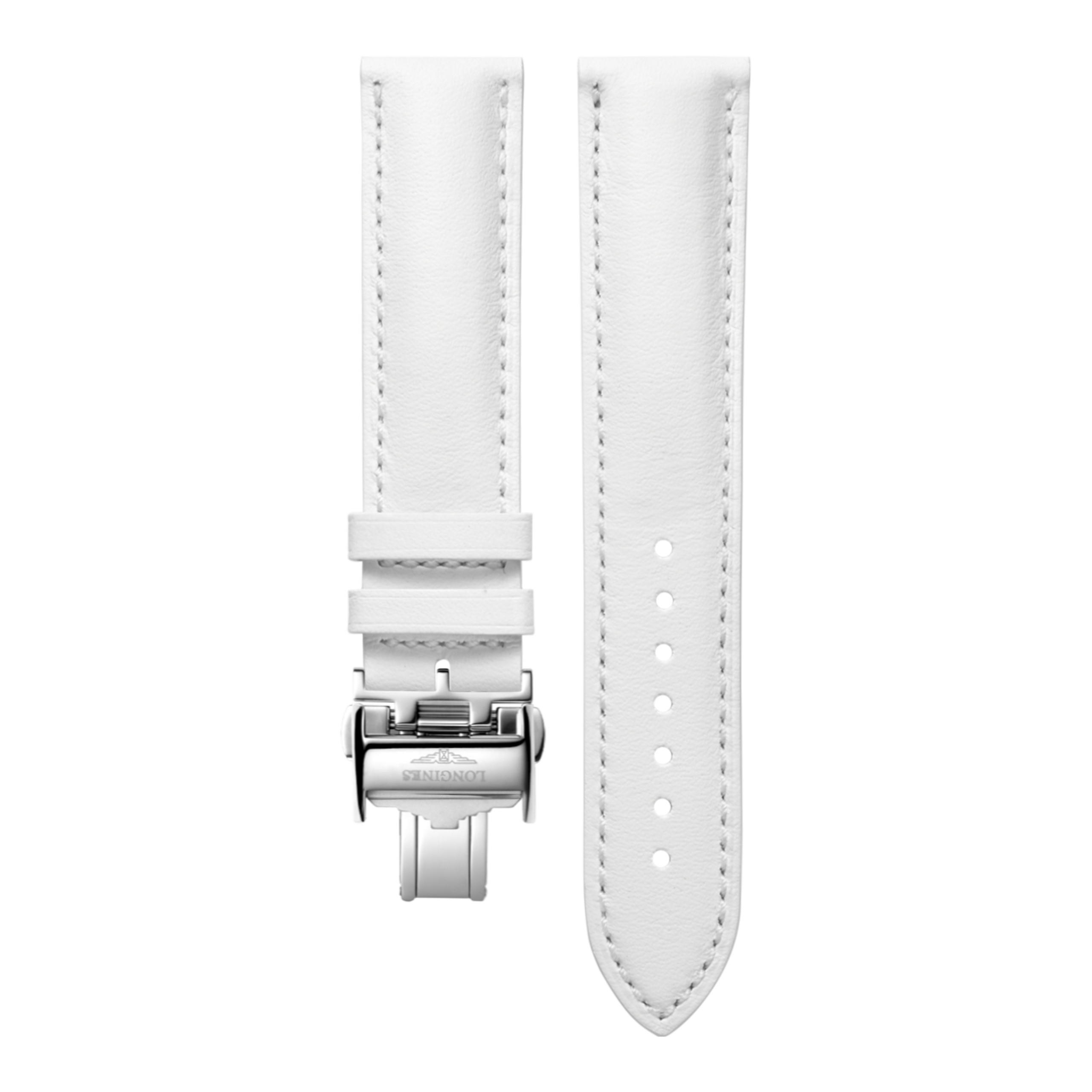 Ματ άσπρο calf leather λουρί