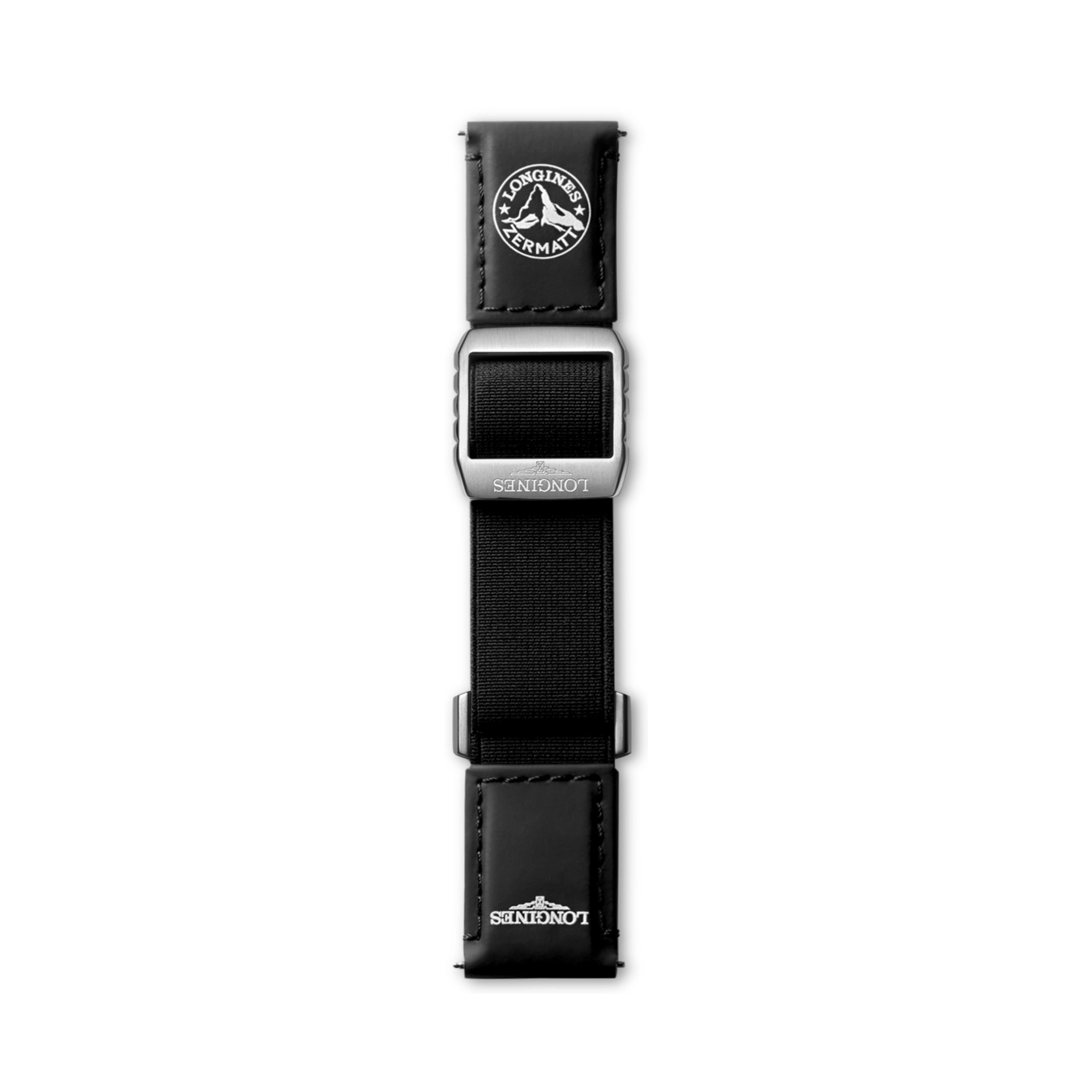 Longines Matt Zermatt black calf leather strap - L600169563