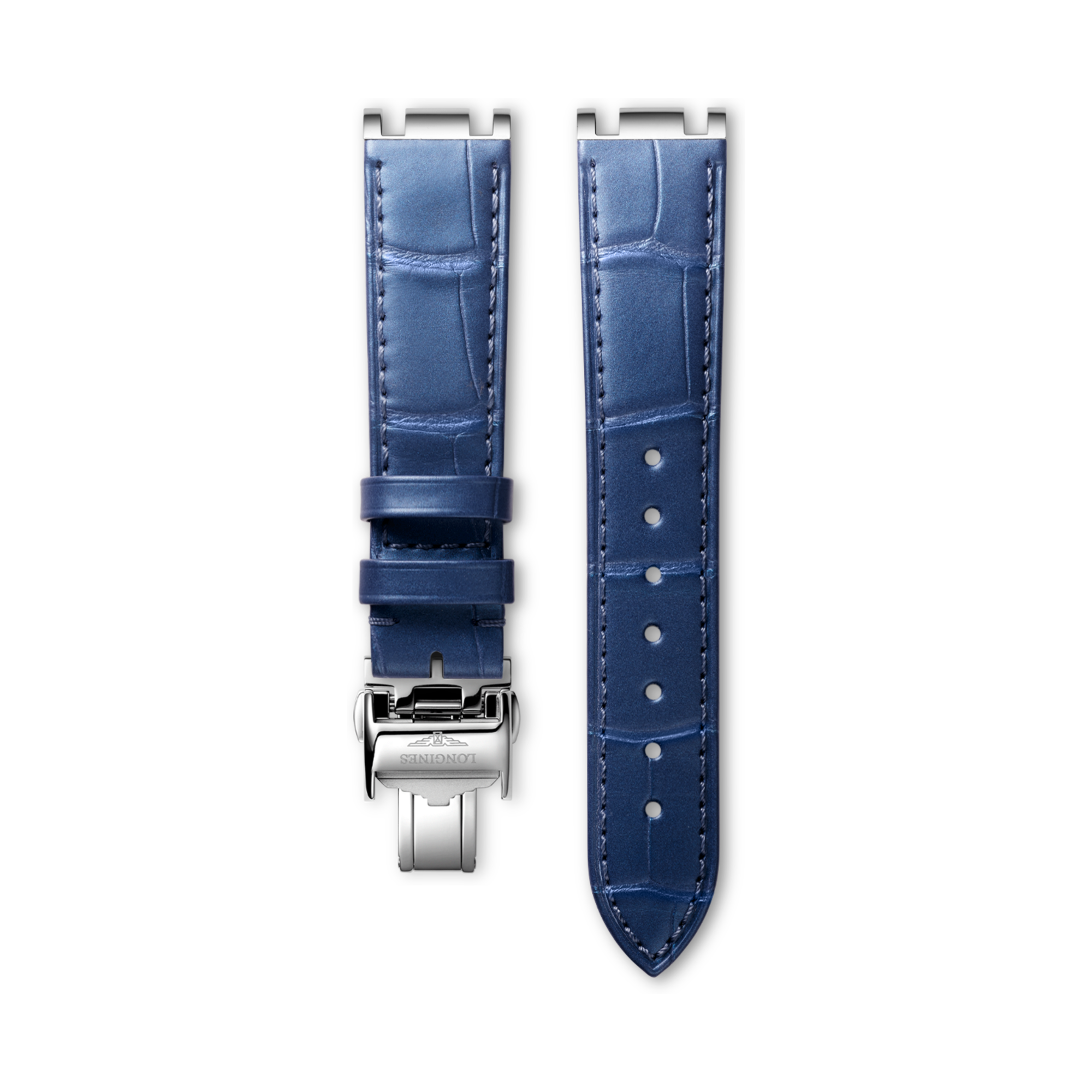 Pearly Blue Alligator Leather Strap 18mm | CL682172958 | LONGINES