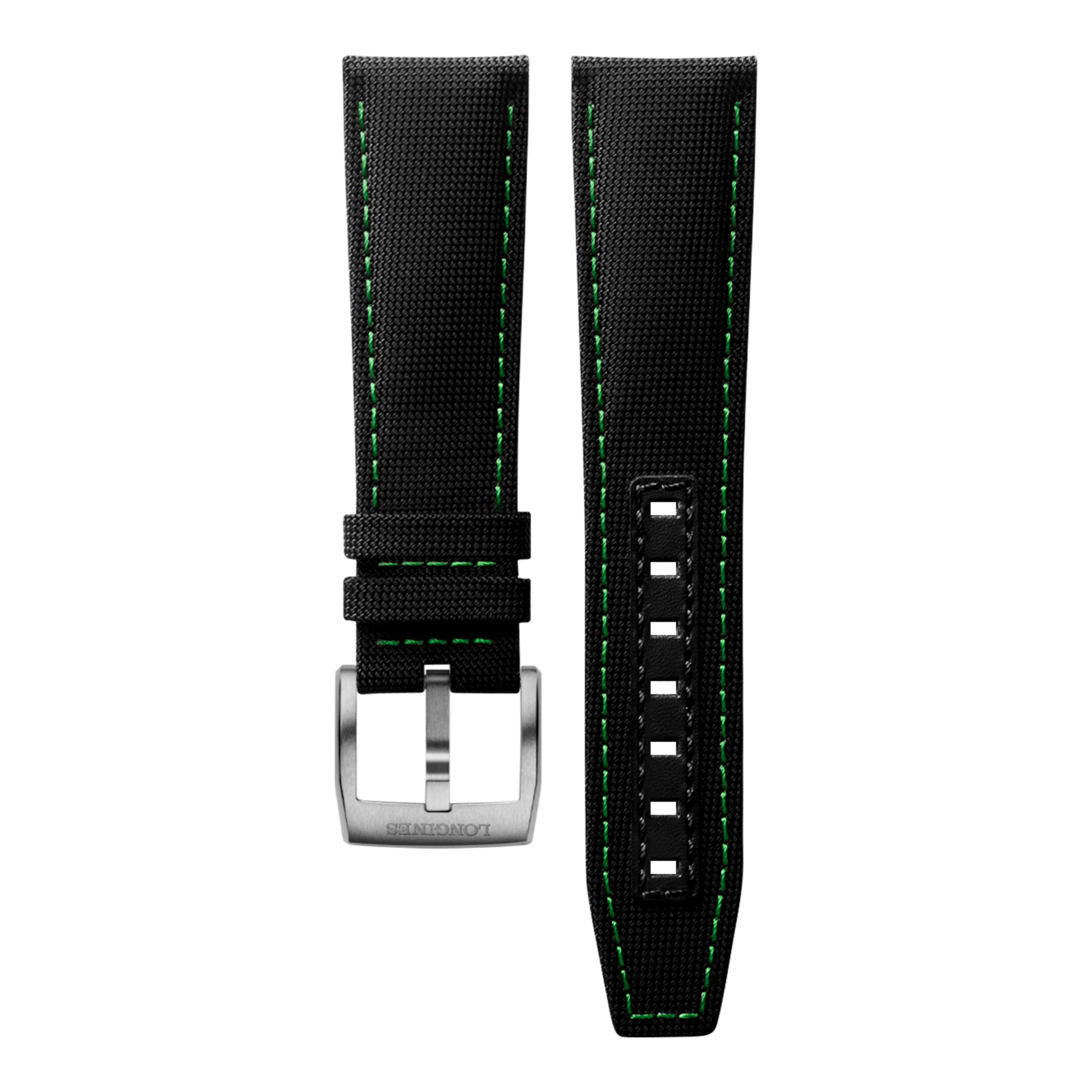 Halbmattes schwarzes Nylon-Synthetikarmband