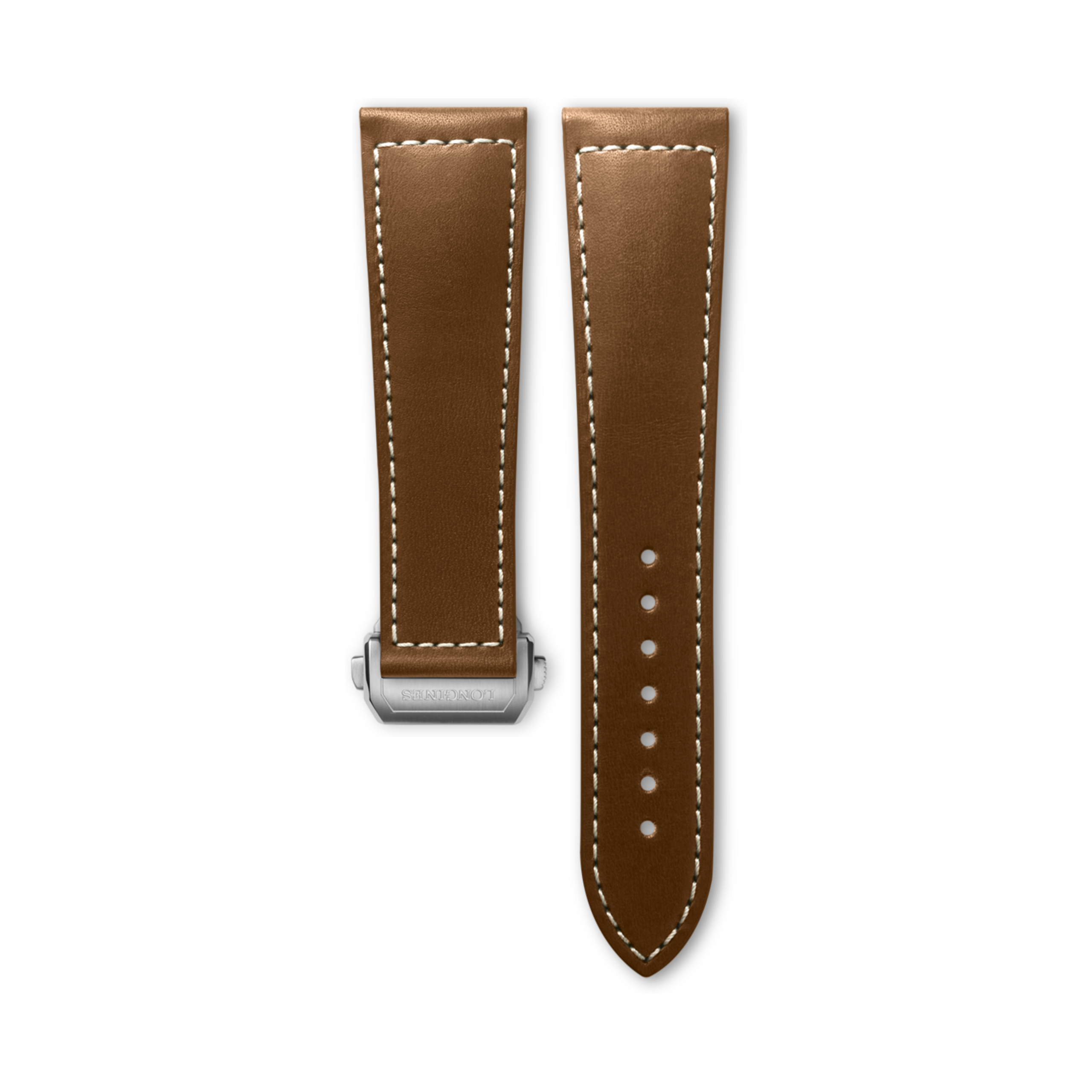 Longines Semi matt beige calf leather strap - L682165904 & L639165902