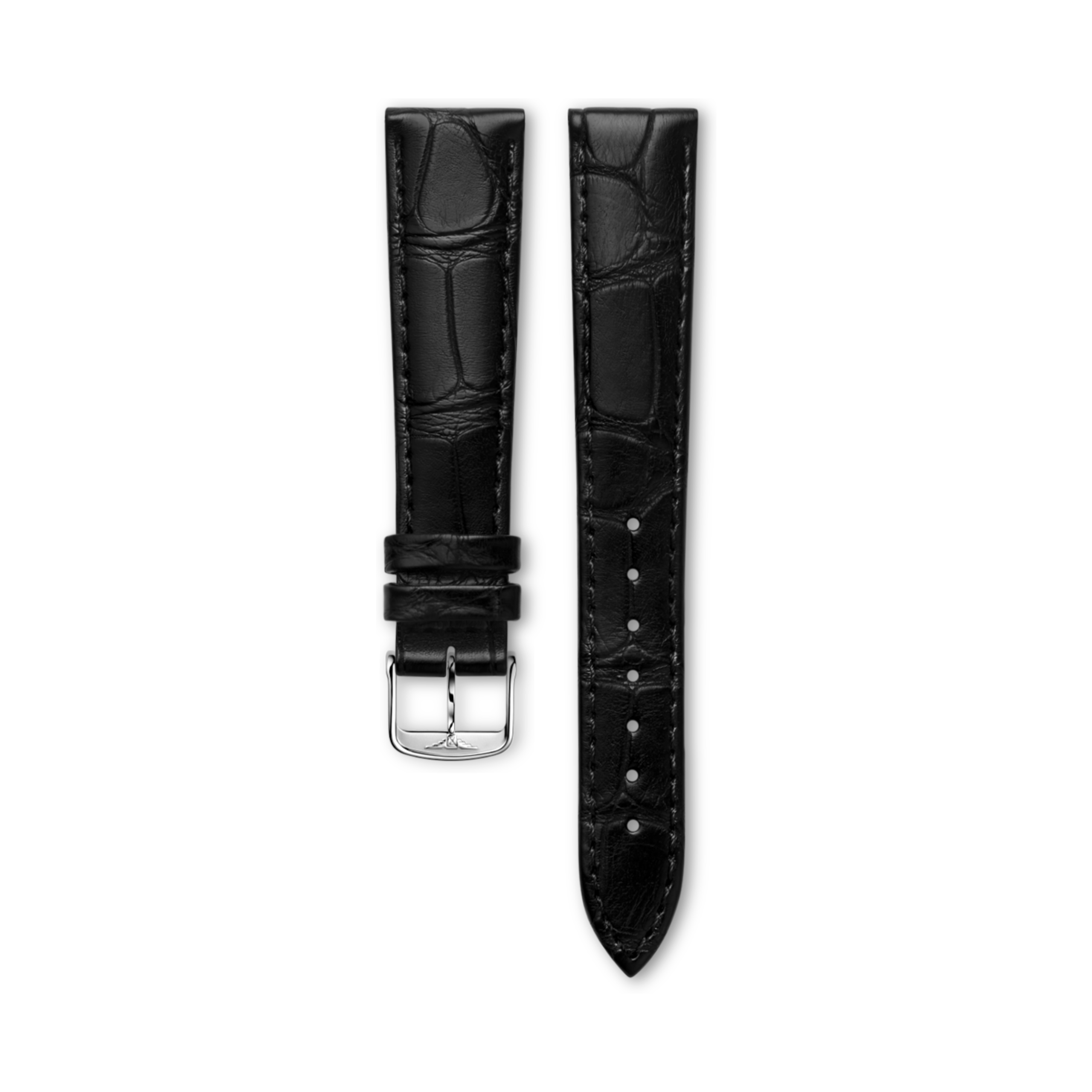Longines Semi matt black alligator strap - L682162714 & L649101652