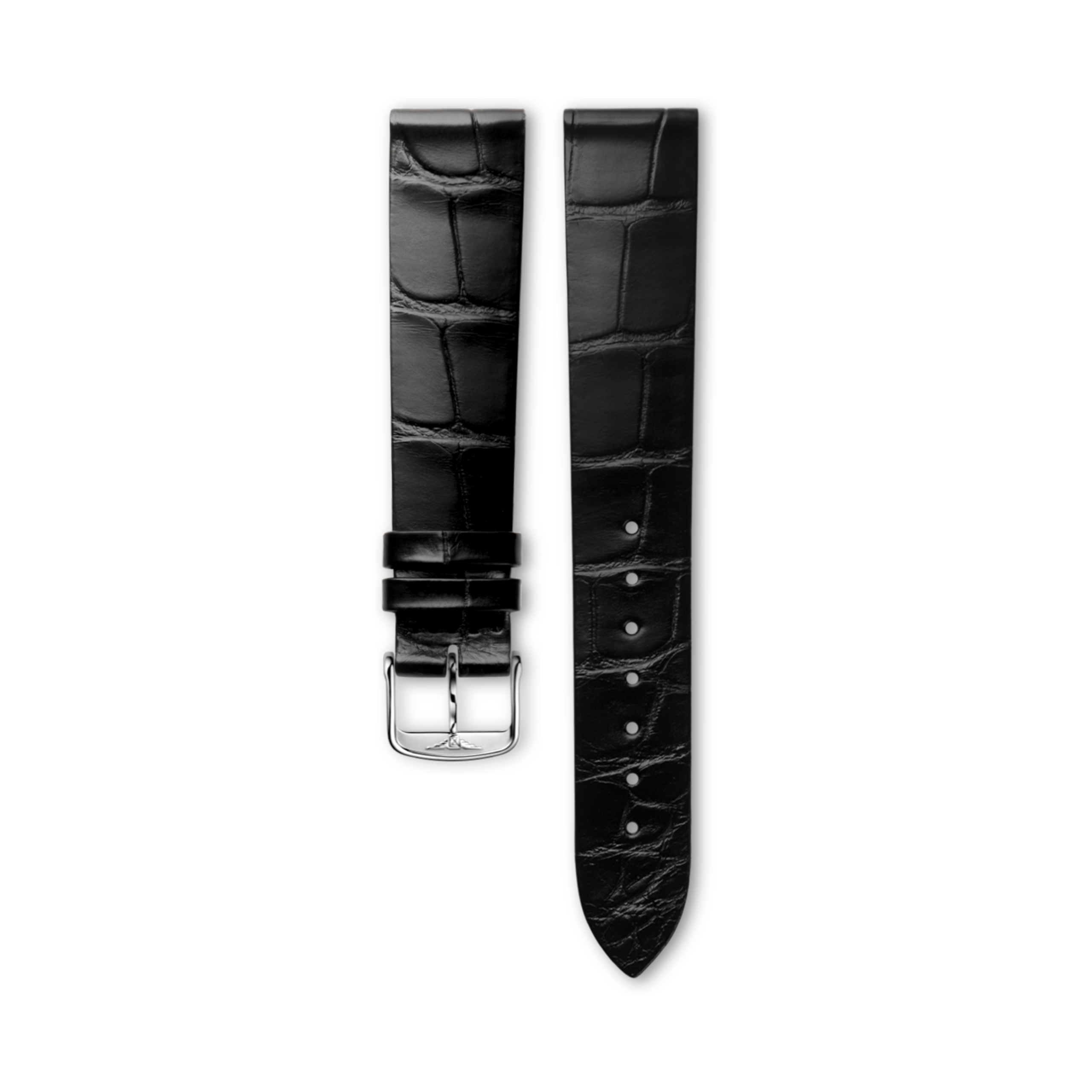 Longines Semi matt black alligator strap - L682167129 & L649101652