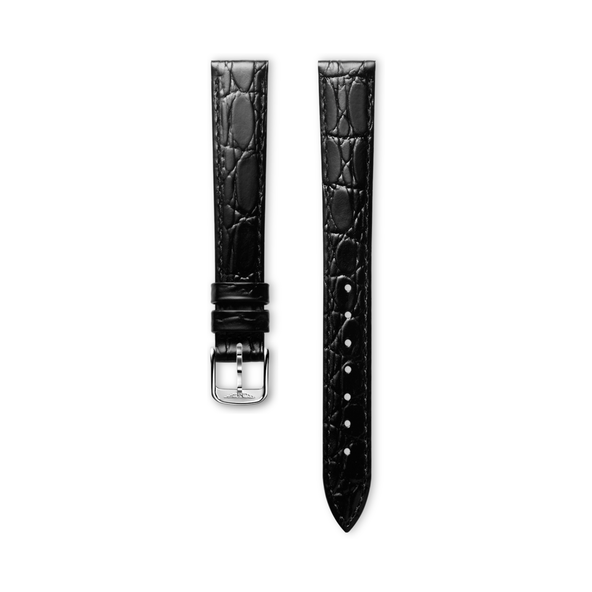Semi Matt Black Calf Leather Strap L682100657, Présence