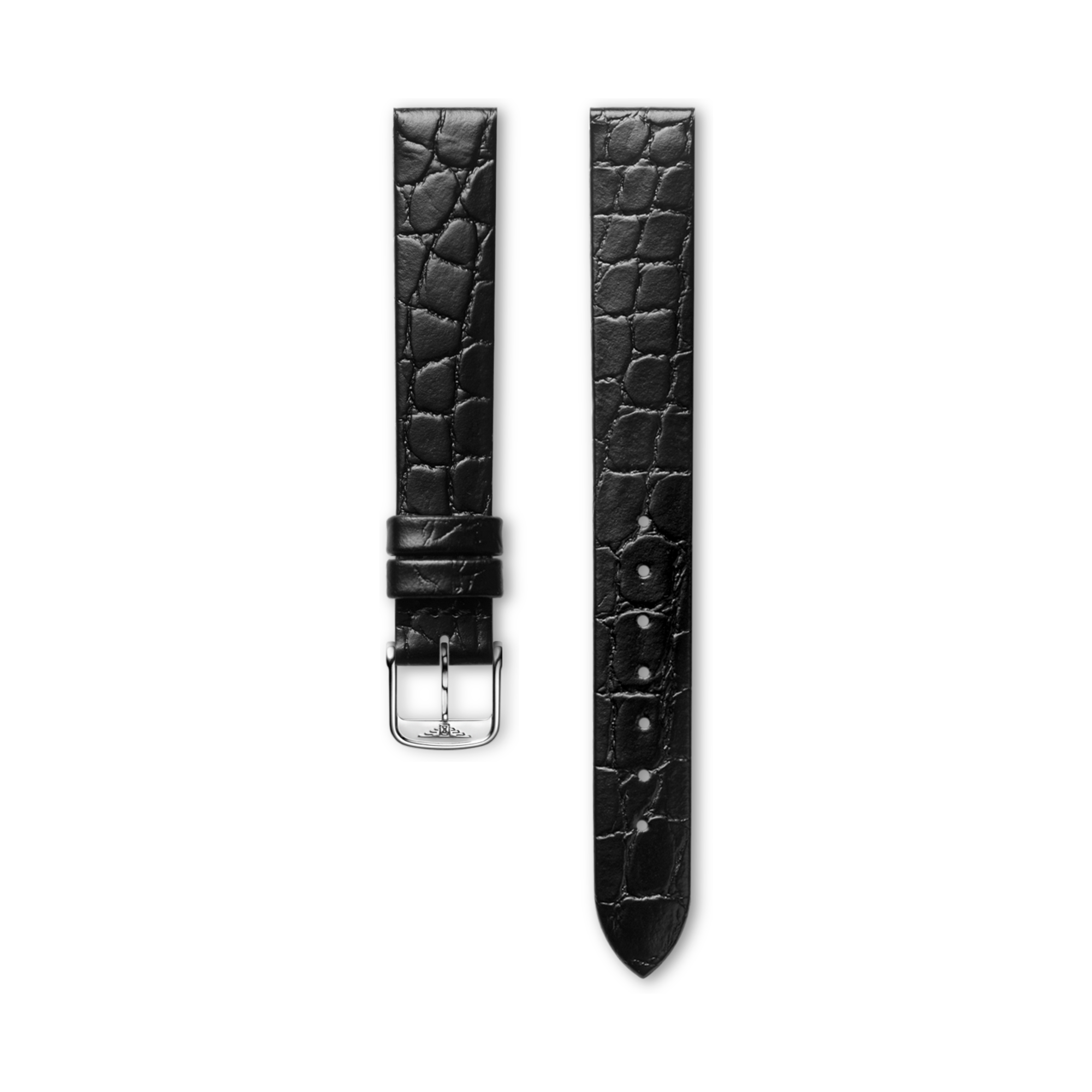 セミマットブラック カーフレザー ストラップ CL682101237, 13cm