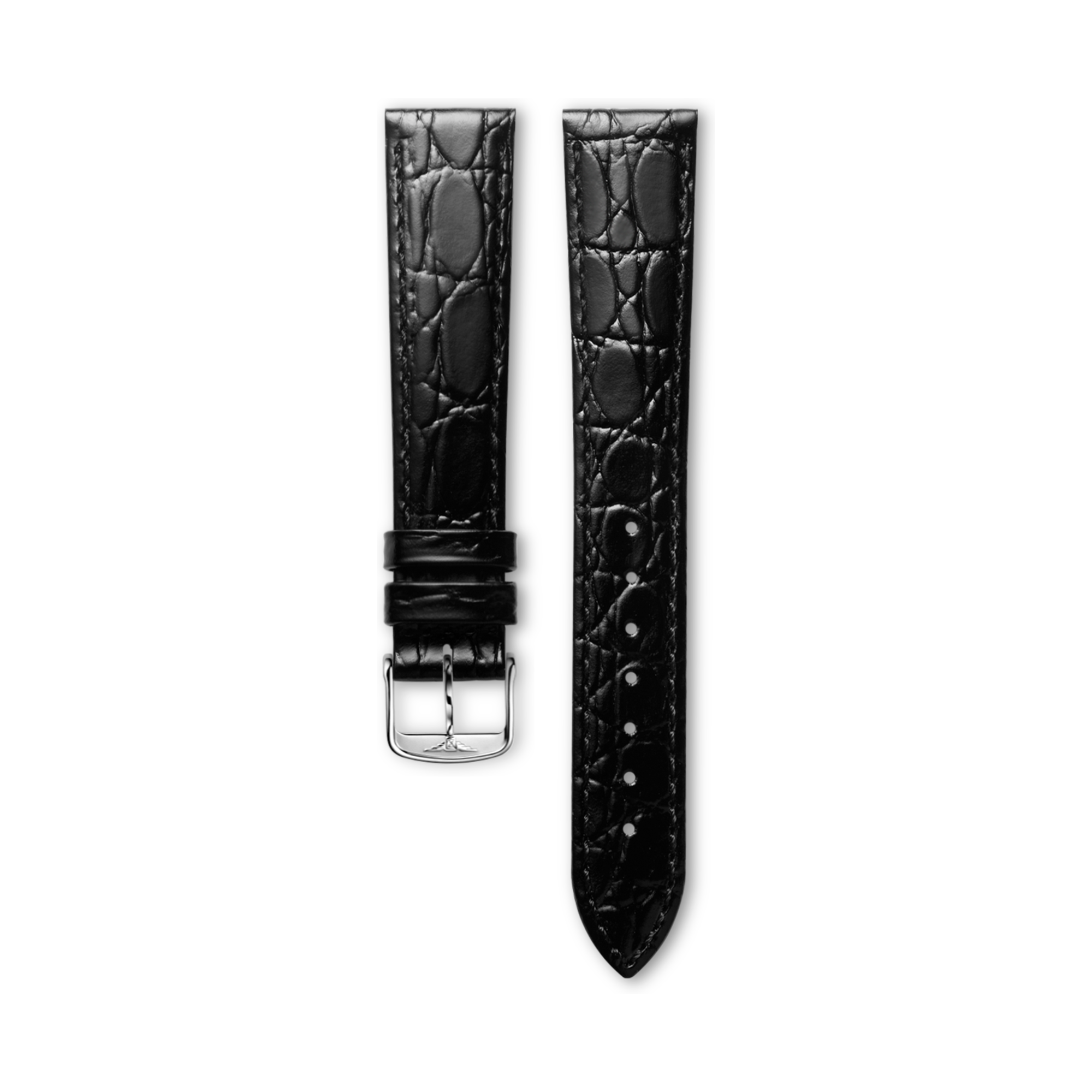 Semi Matt Black Calf Leather Strap L682144610, Lyre