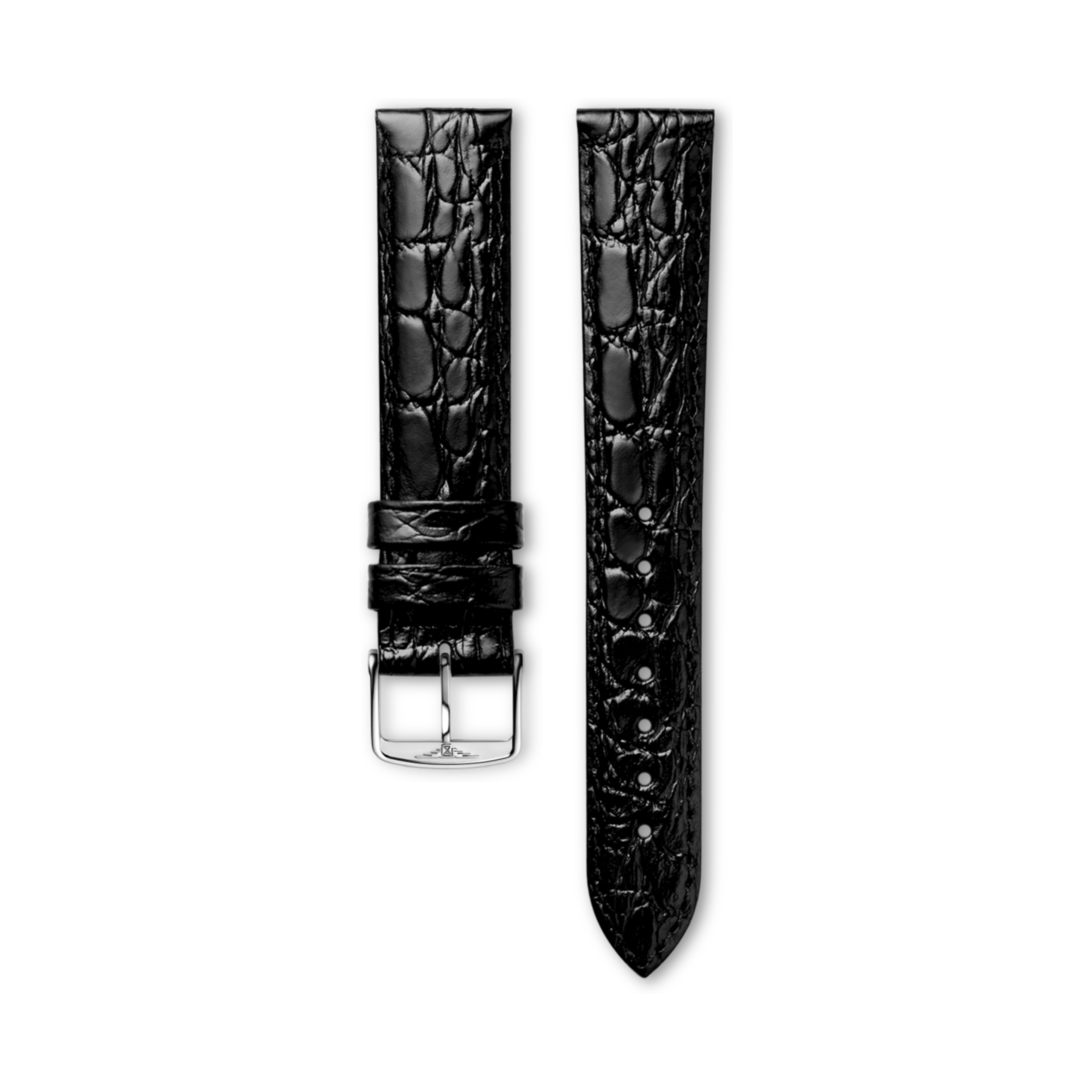 Longines Semi matt black calf leather strap - L682100662 & L649101655