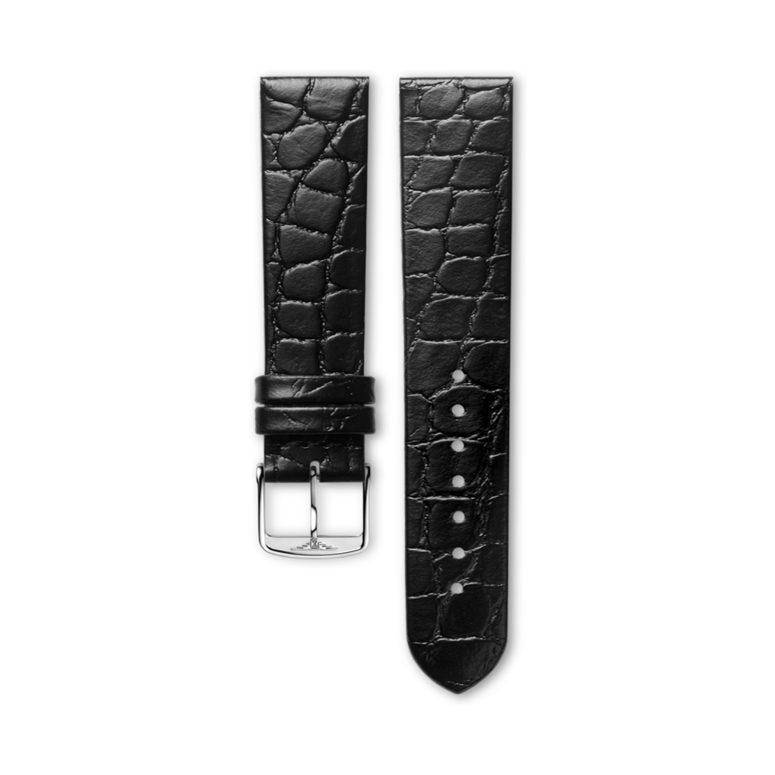 Longines Semi matt black calf leather strap - L682109519 & L649101655