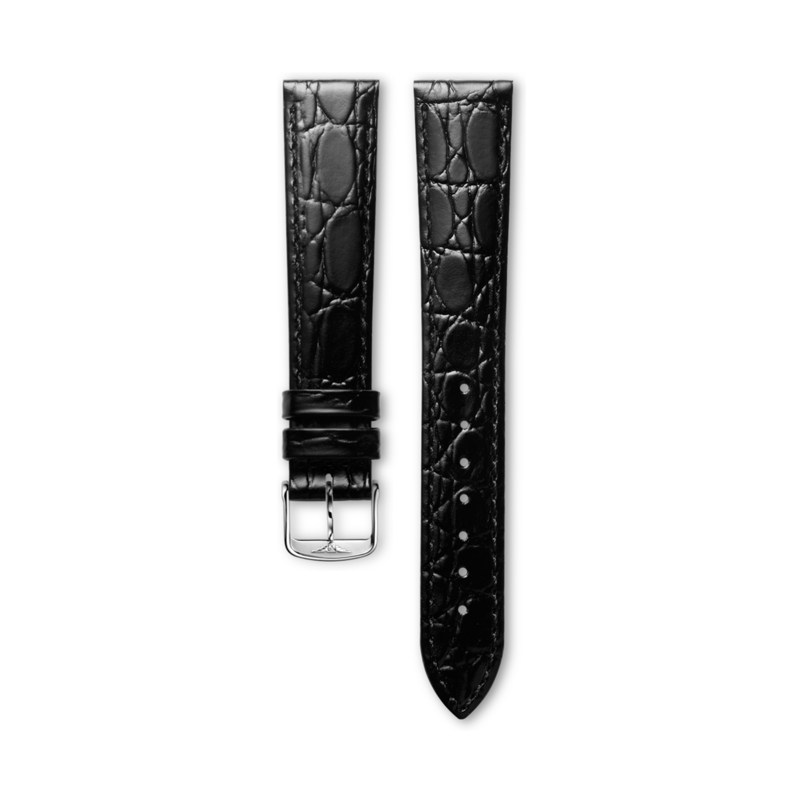 Longines Semi matt black calf leather strap - L682144610 & L649101652