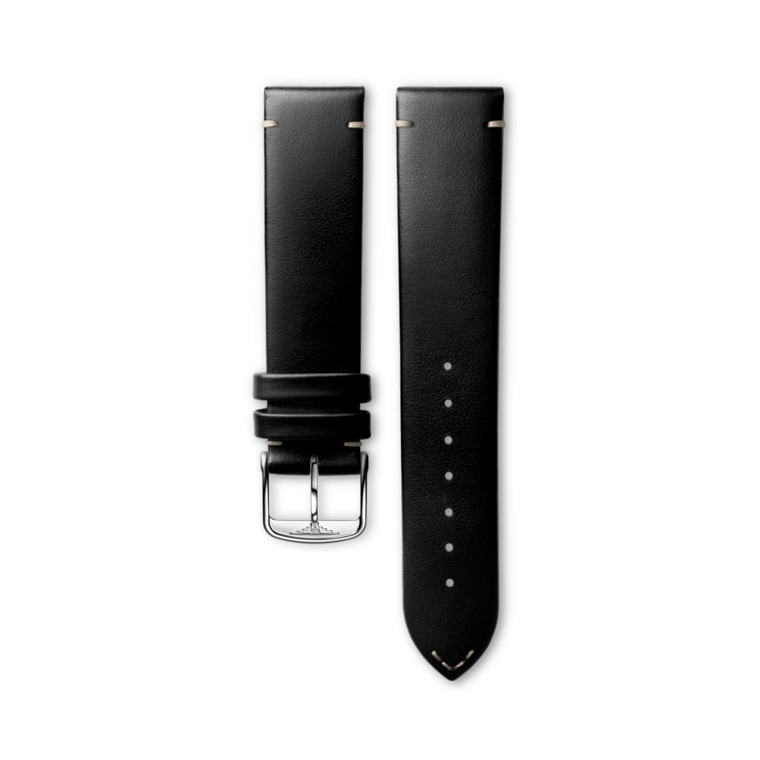Longines Semi matt black calf leather strap - L682157377 & L649101658